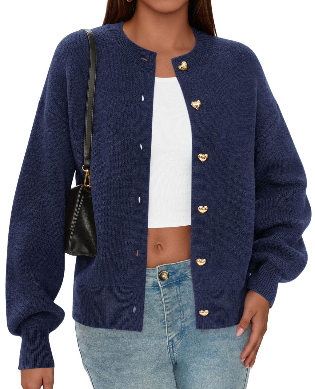 PRETTYGARDEN Cardigan for Women Fall Fashion Long Sleeve Trendy Button Down Work Office Sweaters Cute Winter Jacket