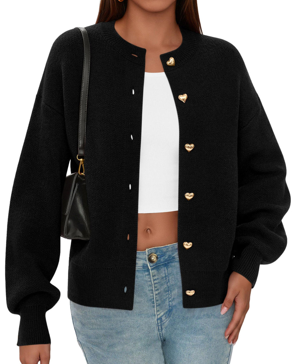 PRETTYGARDEN Cardigan for Women Fall Fashion Long Sleeve Trendy Button Down Work Office Sweaters Cute Winter Jacket