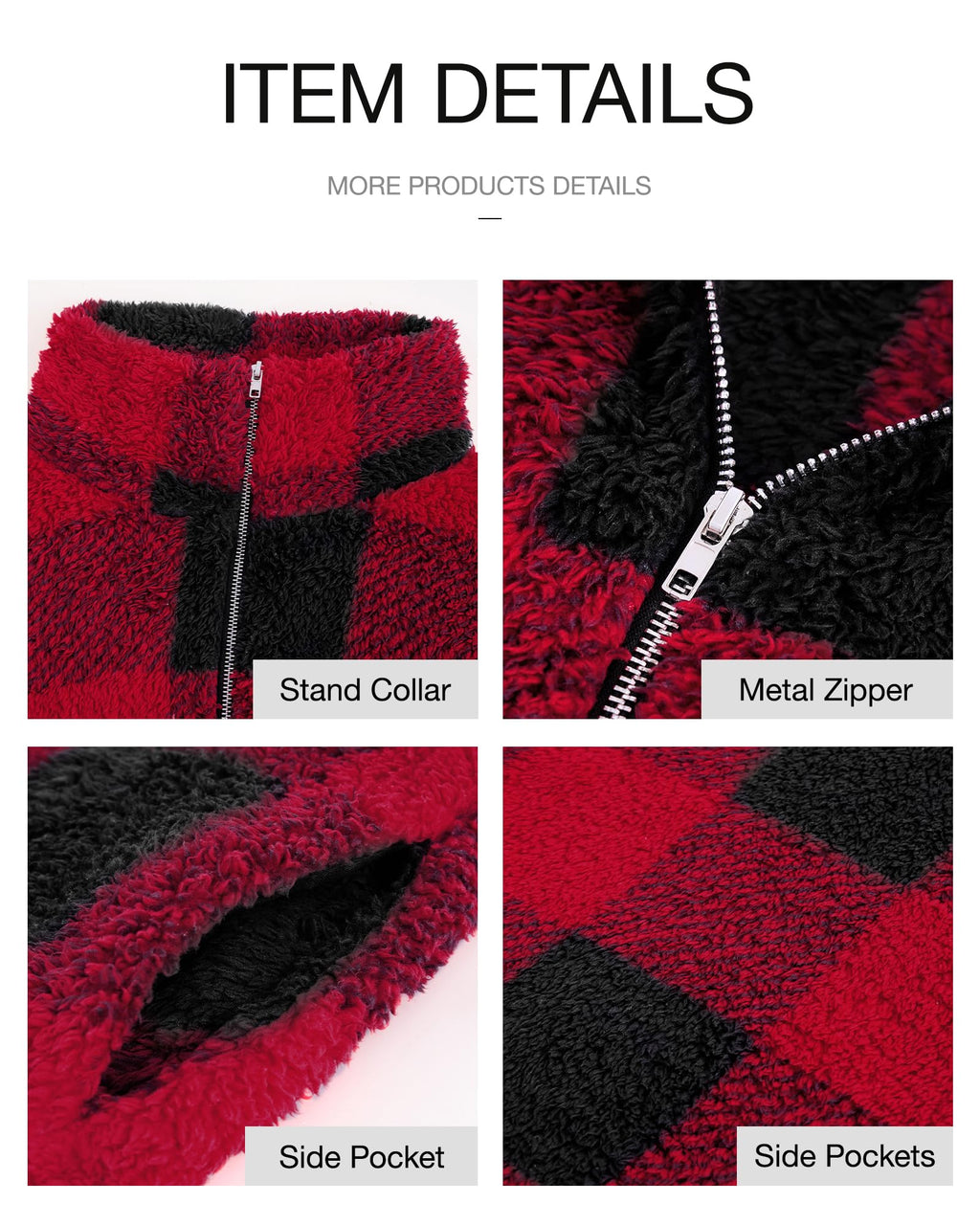 BTFBM Womens Sweatshirt Sherpa Quarter Zip Pullover Fall Winter Long Sleeve Fleece Sweaters Hoodies Sweatshirts Clothes