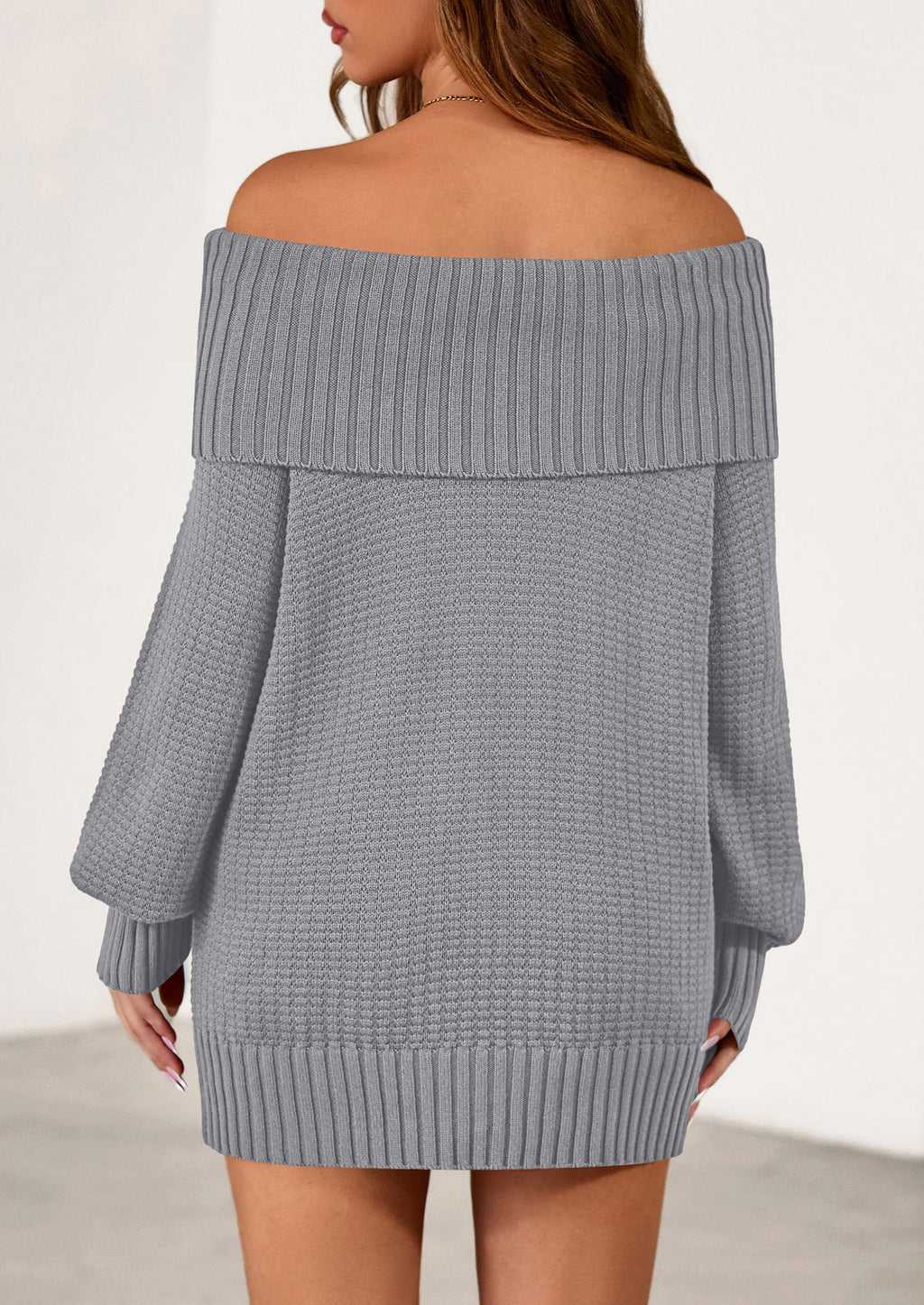 PRETTYGARDEN Womens Off The Shoulder Sweater Long Sleeve Tops Loose Knit Pullover Sweaters Fashion Fall Clothes