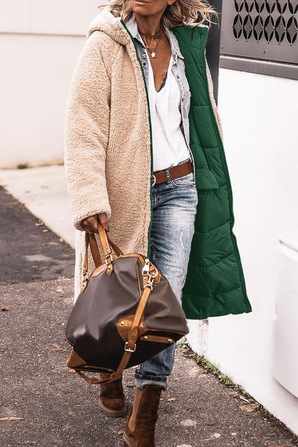 PRETTYGARDEN Women's Winter Fashion Clothes Oversized Shearling Fleece Long Coats Jackets