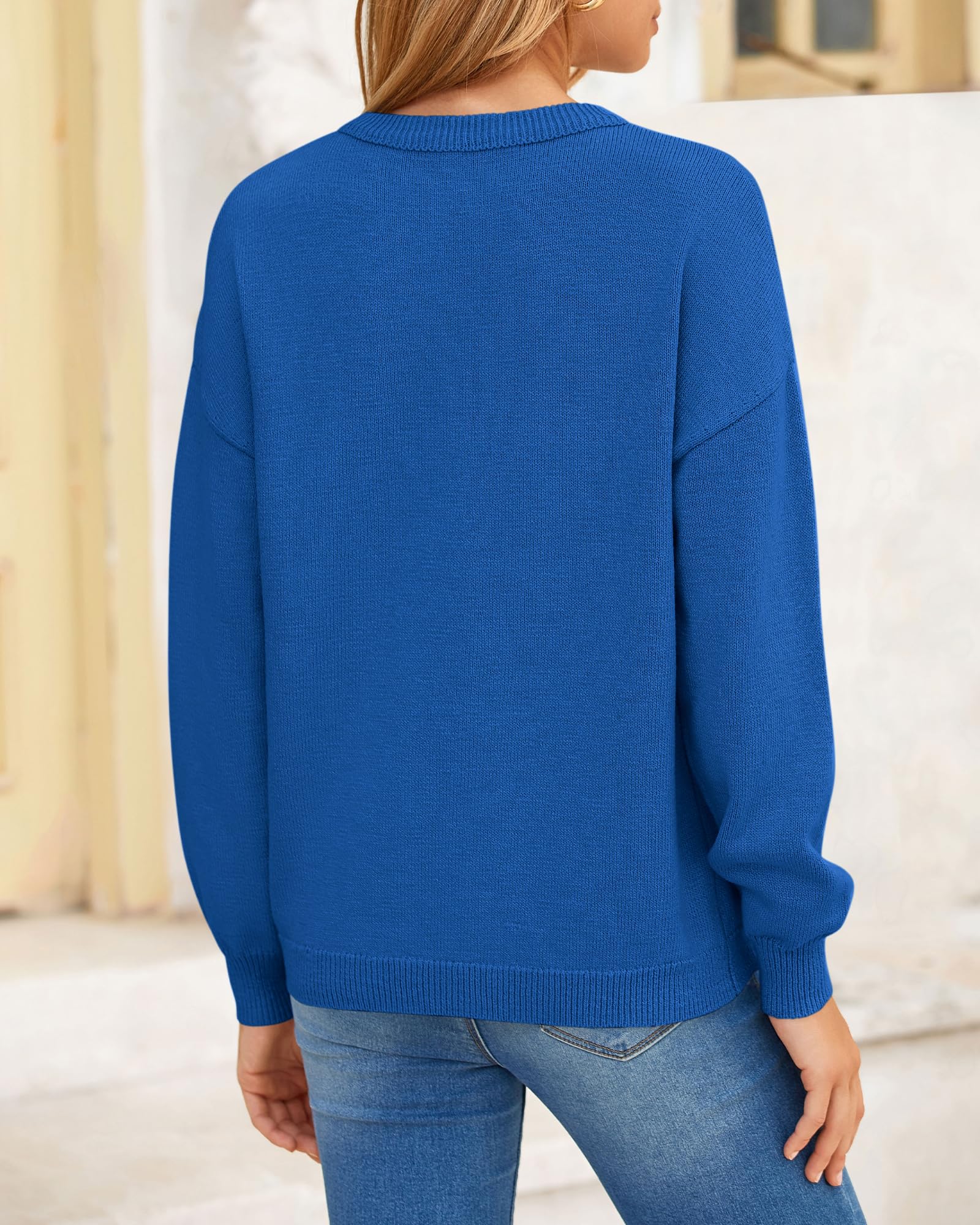 BTFBM Pullover Sweaters for Women Fall Crewneck Slouchy Long Sleeve Sweater Loose Casual Knit Tops Winter Clothes