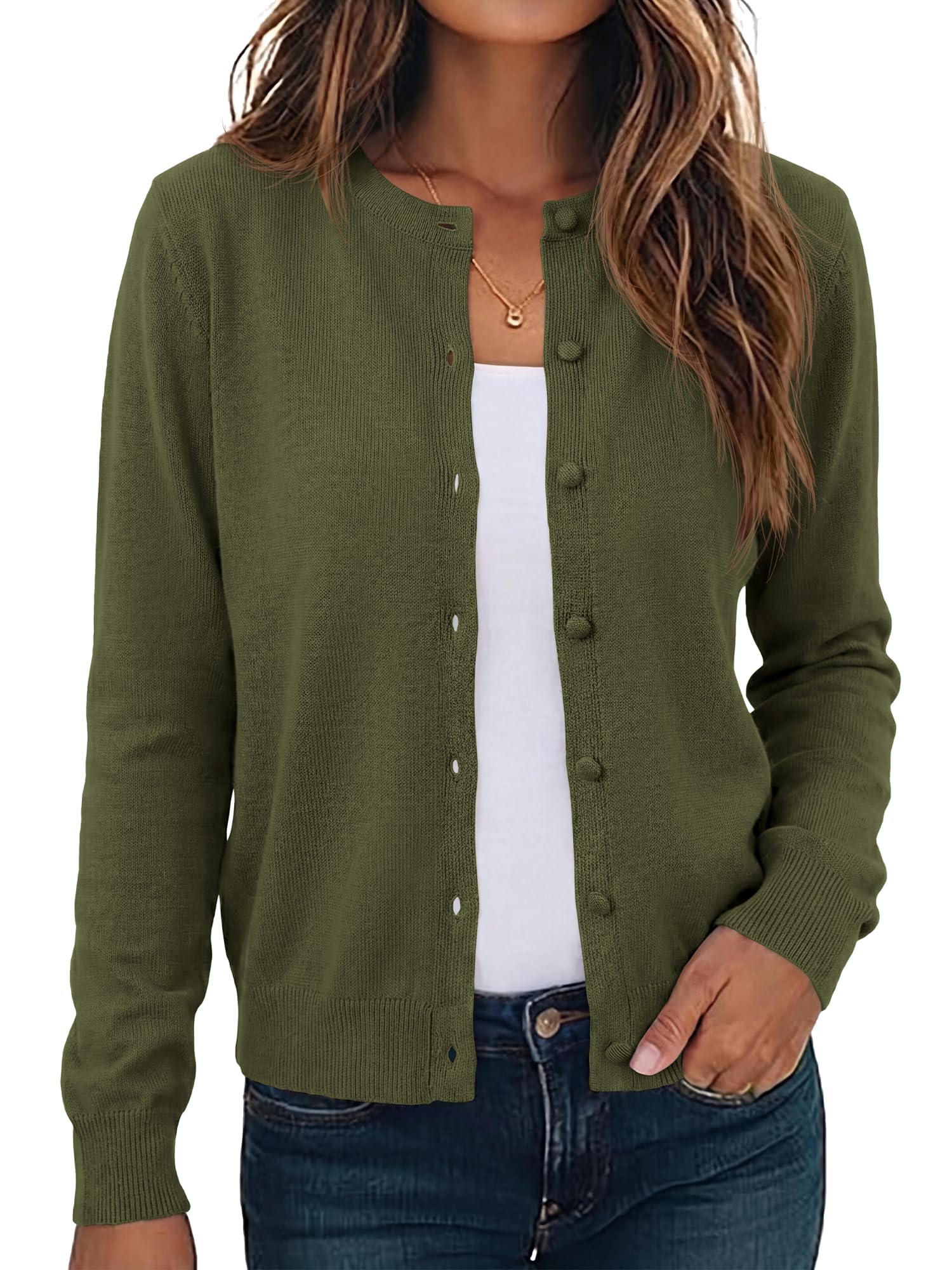 BTFBM Cardigan Sweaters for Women Lightweight Sweater Button Down Casual Knit Shrugs Tops Spring Fashion Clothing