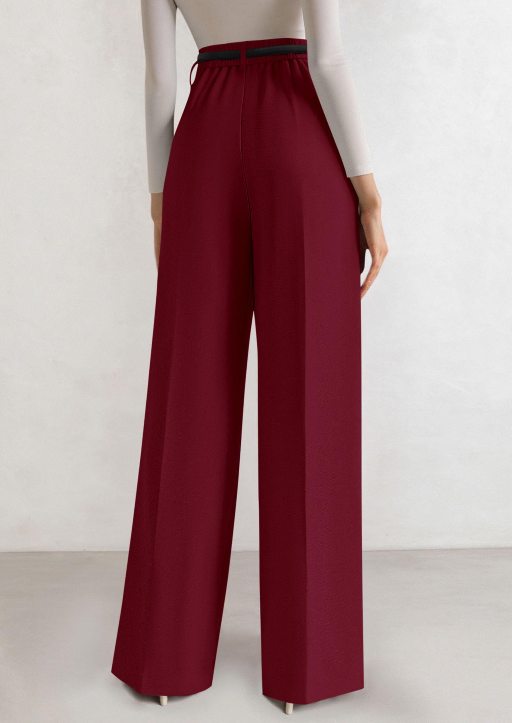 PRETTYGARDEN Womens Wide Leg Dress Pants Business Casual Flowy Work Palazzo Pants High Waisted Slacks Trousers