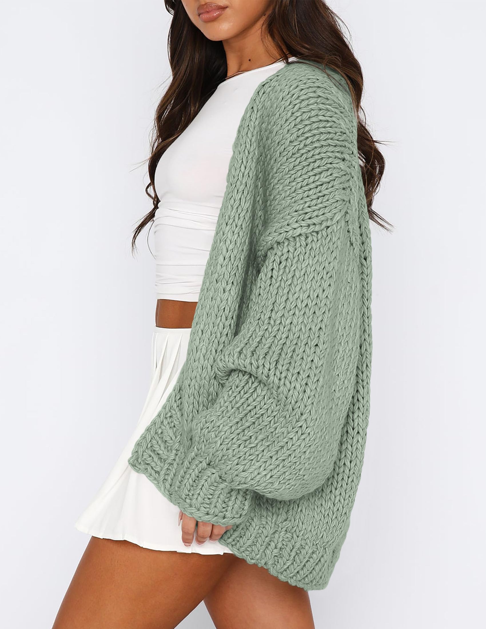 PRETTYGARDEN Cardigan Sweaters for Women Trendy Fall Fashion Long Sleeve Chunky Knit Cardigans Winter Clothing Outfits