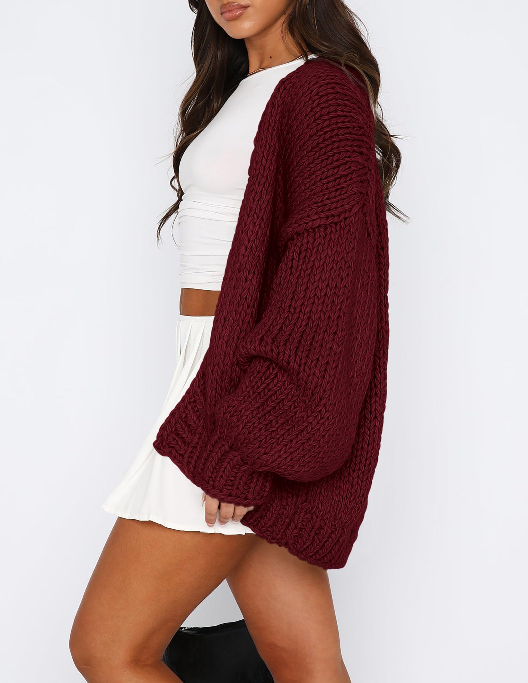 PRETTYGARDEN Cardigan Sweaters for Women Trendy Fall Fashion Long Sleeve Chunky Knit Cardigans Winter Clothing Outfits