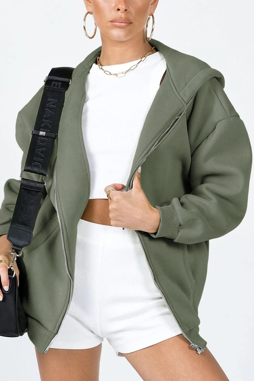 PRETTYGARDEN Women's Zip Up Y2K Hoodies Casual Long Sleeve Sweatshirts Fall Spring Track Jackets with Pockets