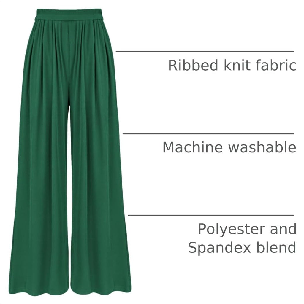 BTFBM Palazzo Pants for Women Spring Summer Clothes Pockets High Waist Casual Knit Flowy Wide Leg Trousers