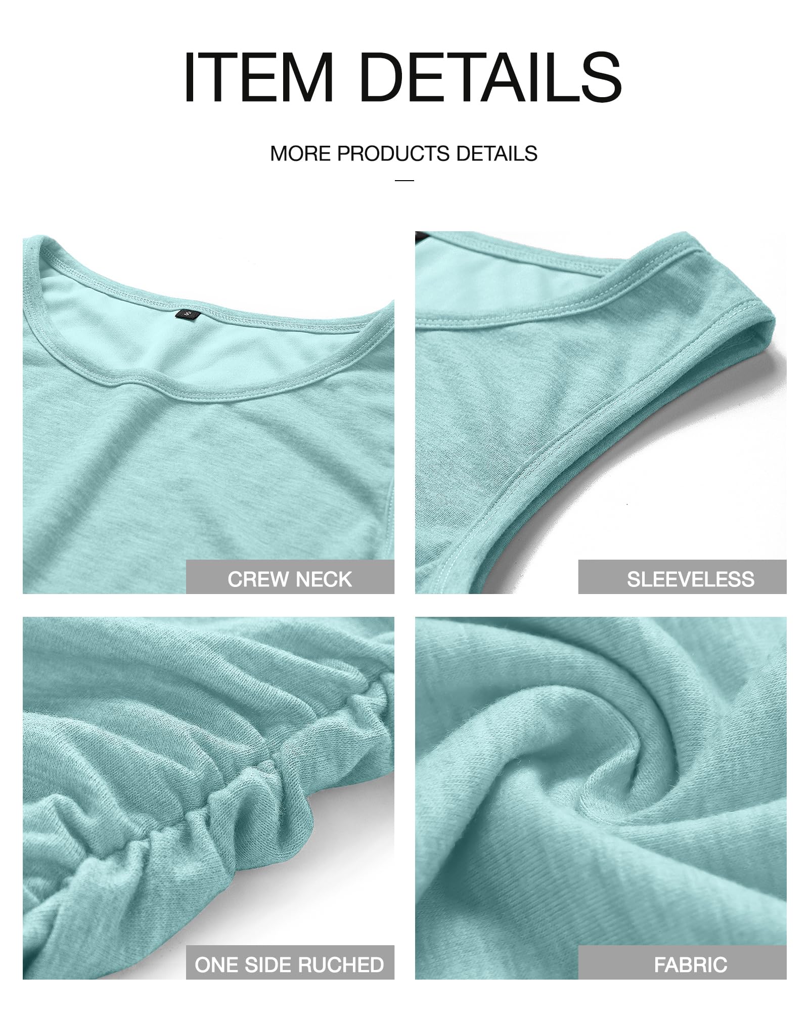 FreshPretty Women Summer Dresses Sleeveless Tank Ruched Bodycon Sundresses for Women Party Beach Mini Casual Spring Dress