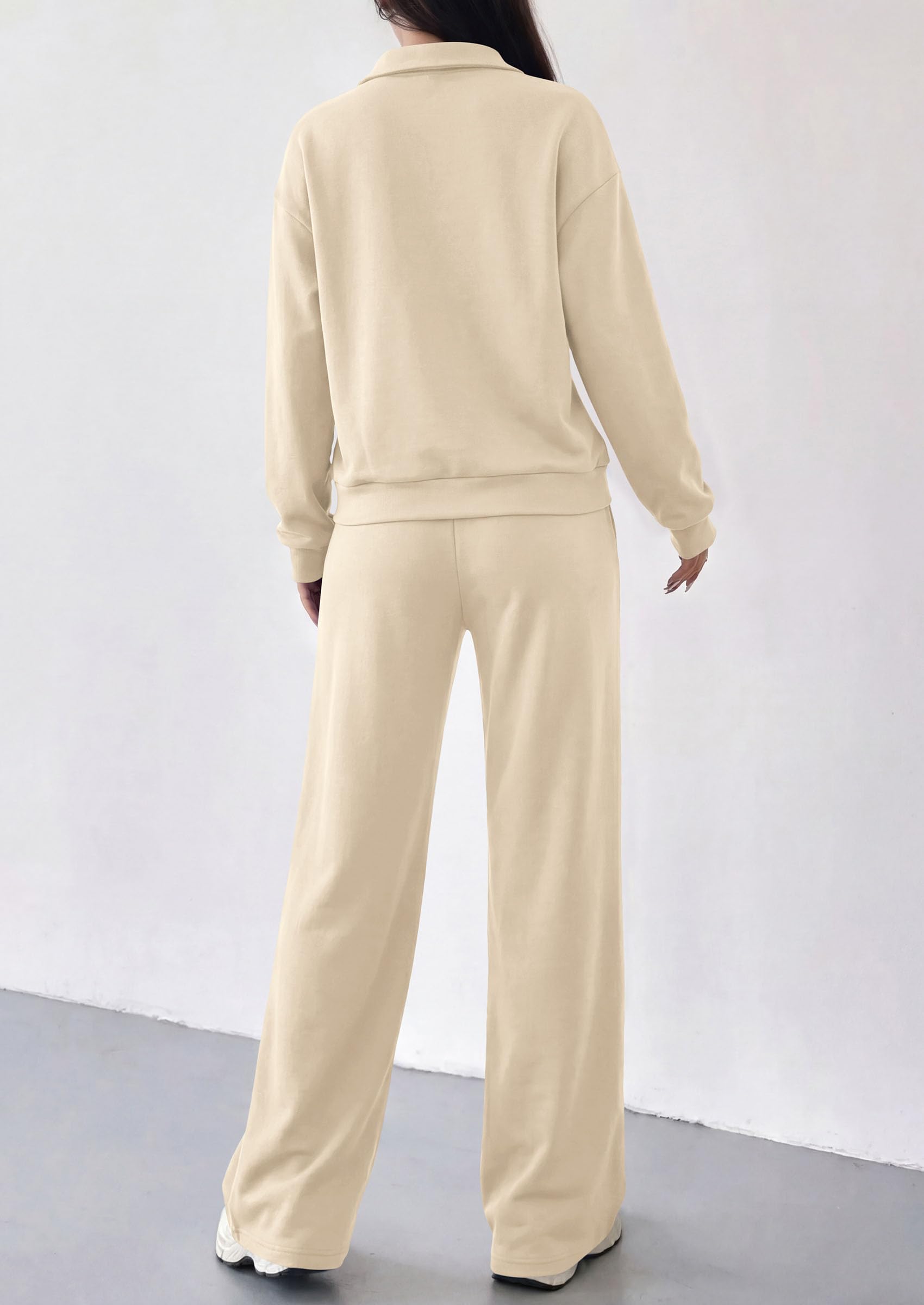 PRETTYGARDEN Women's Lounge Sets 2 Piece Outfits Sweatsuits | Half Zip Pullover Sweatshirts, Wide Leg Pants Pockets, Matching Workout Tracksuits, Airport Travel Resort Wear, Fall Clothes