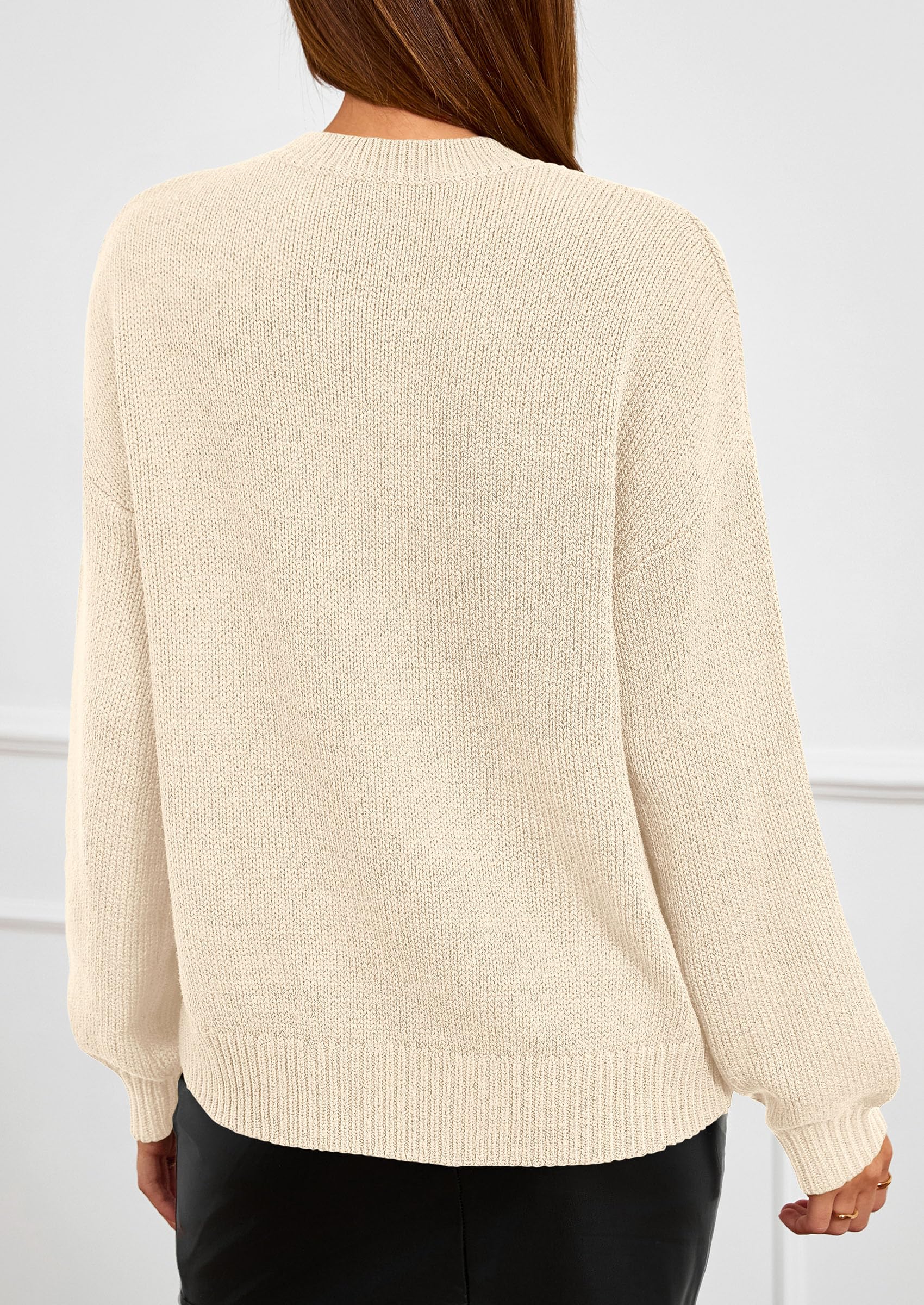 PRETTYGARDEN Womens Sweaters  Fall Fashion Long Sleeve Crewneck Floral Knit Pullover Sweater Tops Winter Clothes
