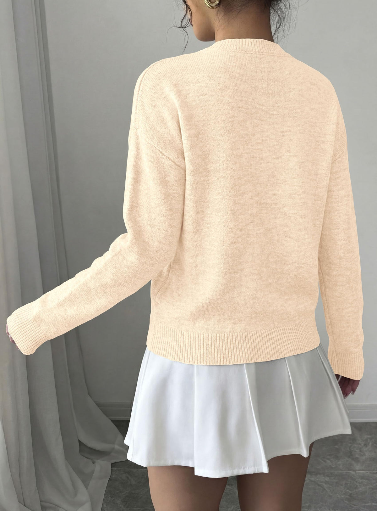 PRETTYGARDEN Women Fall Sweaters Trendy Floral Knit Pullover | Flower Embroidered Tops, Crew Neck, Soft Long Sleeve Shirts, Cozy Winter Layering Clothes for Casual Outing, Holiday Party