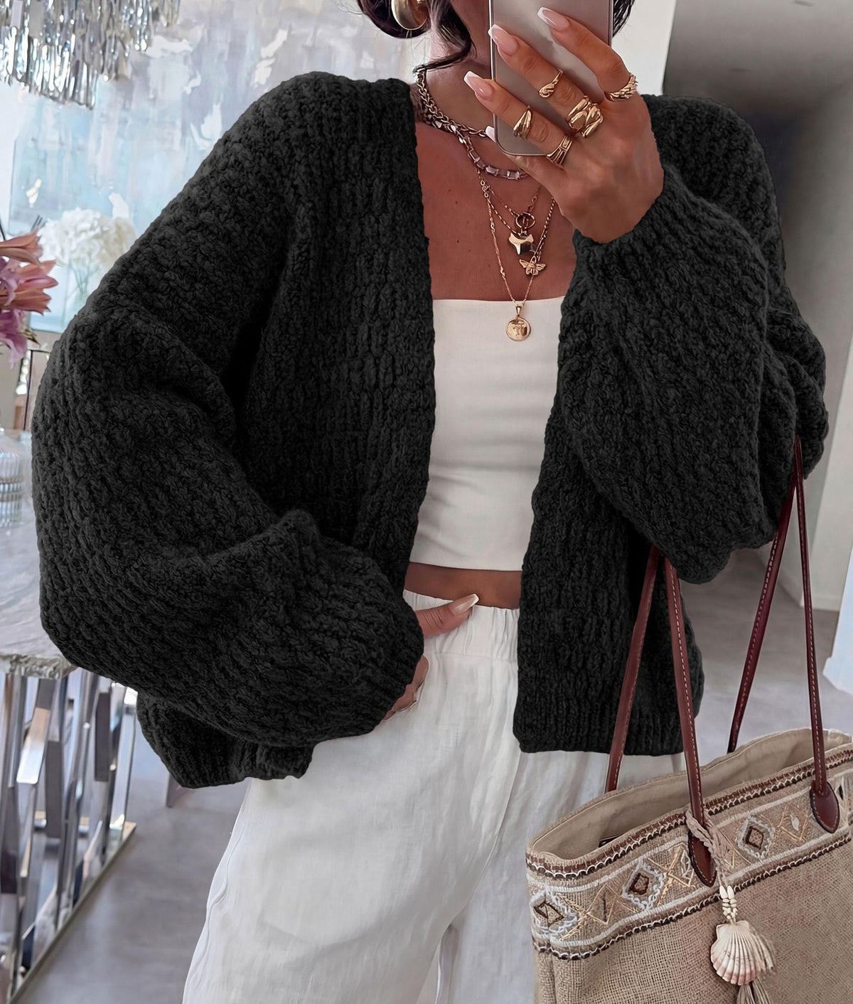 PRETTYGARDEN Women's Fall Cardigan Open Front Chunky Sweaters