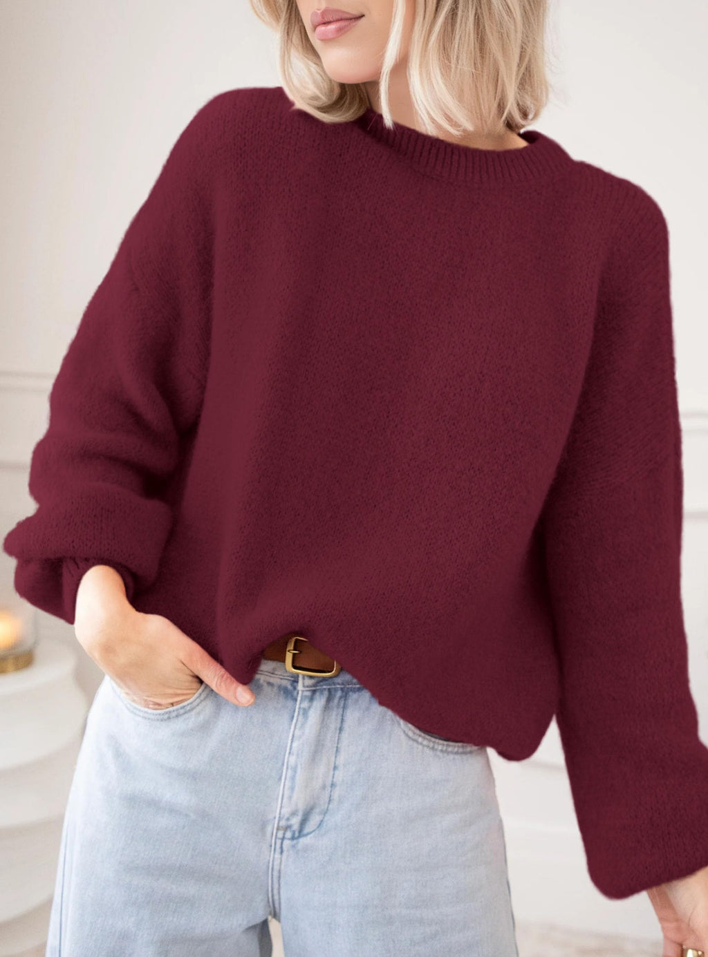 PRETTYGARDEN Women's Fall Oversized Sweaters Dressy Casual Long Sleeve Chunky Knit Winter Pullover Tops 2026 Holiday Outfits