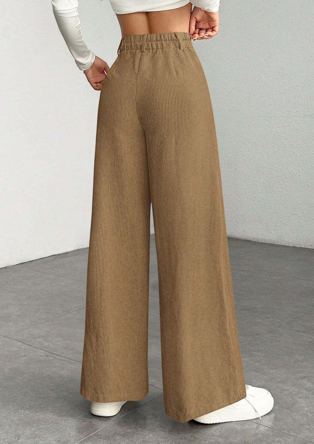 PRETTYGARDEN Women's High Waisted Corduroy Pants Casual