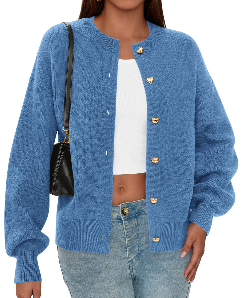 PRETTYGARDEN Cardigan for Women Fall Fashion Long Sleeve Trendy Button Down Work Office Sweaters Cute Winter Jacket