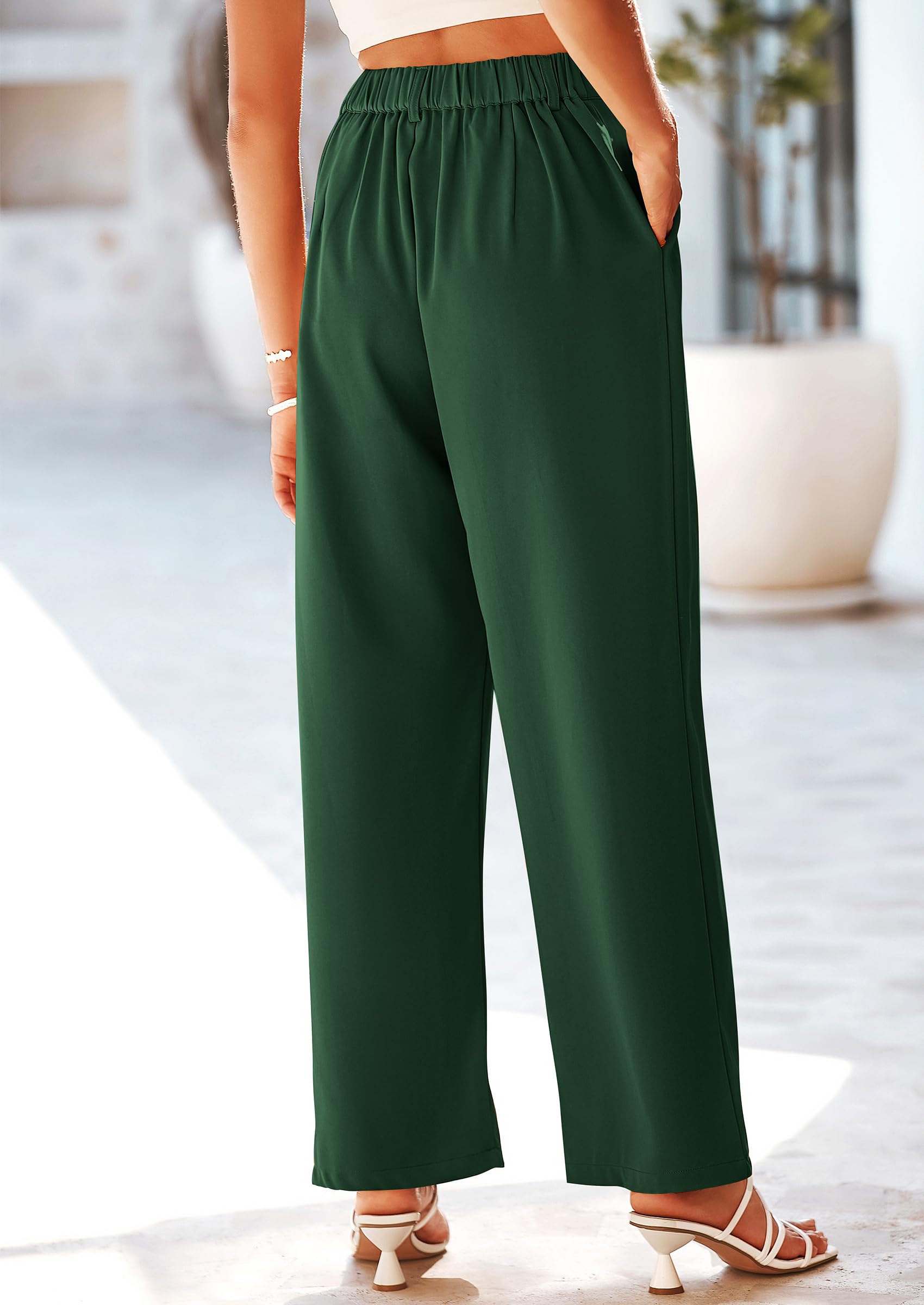 PRETTYGARDEN Wide Leg Pants for Women Trendy Fall High Waisted Business Casual Outfits Work Pant Trousers