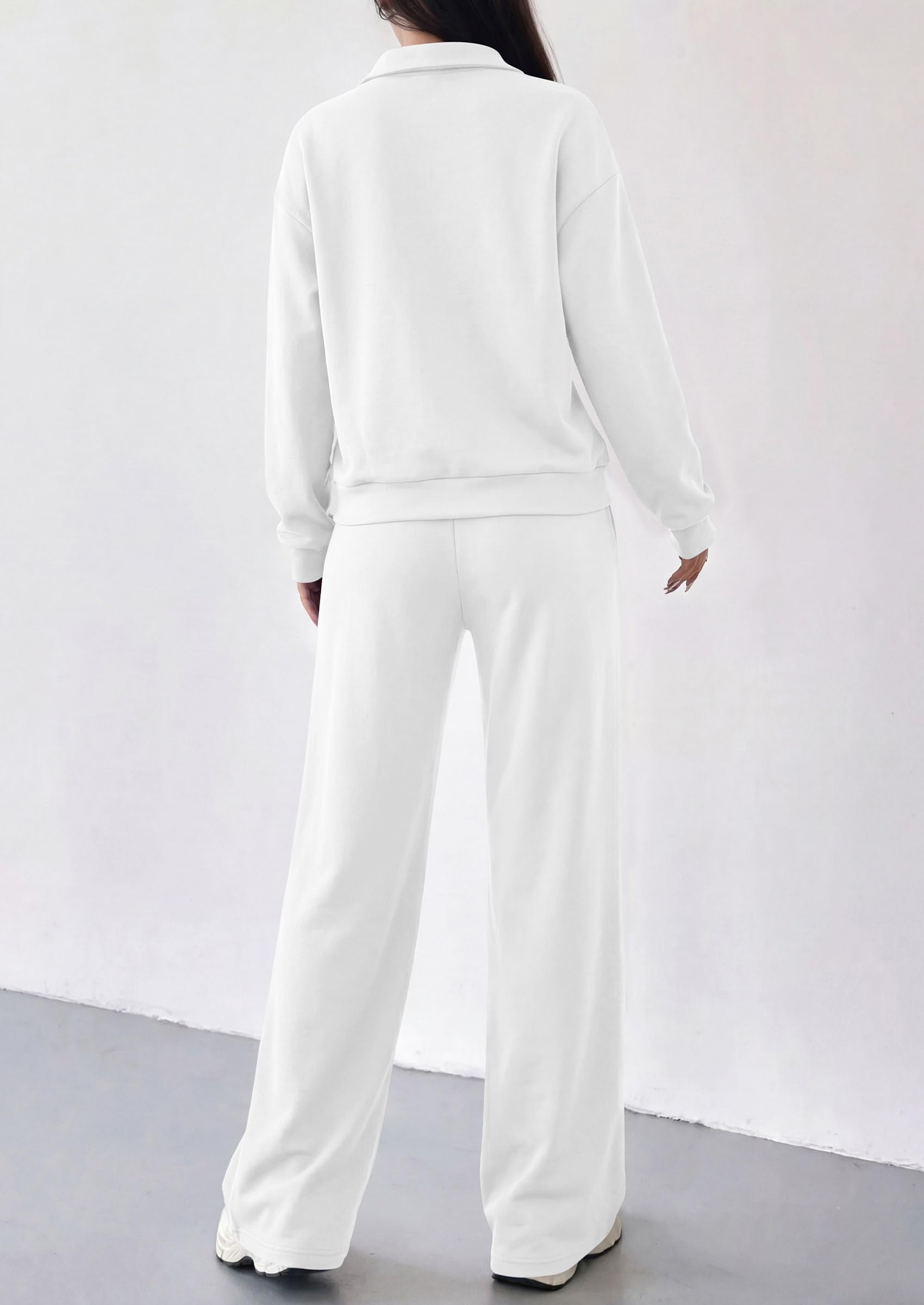 PRETTYGARDEN Women's Lounge Sets 2 Piece Outfits Sweatsuits | Half Zip Pullover Sweatshirts, Wide Leg Pants Pockets, Matching Workout Tracksuits, Airport Travel Resort Wear, Fall Clothes