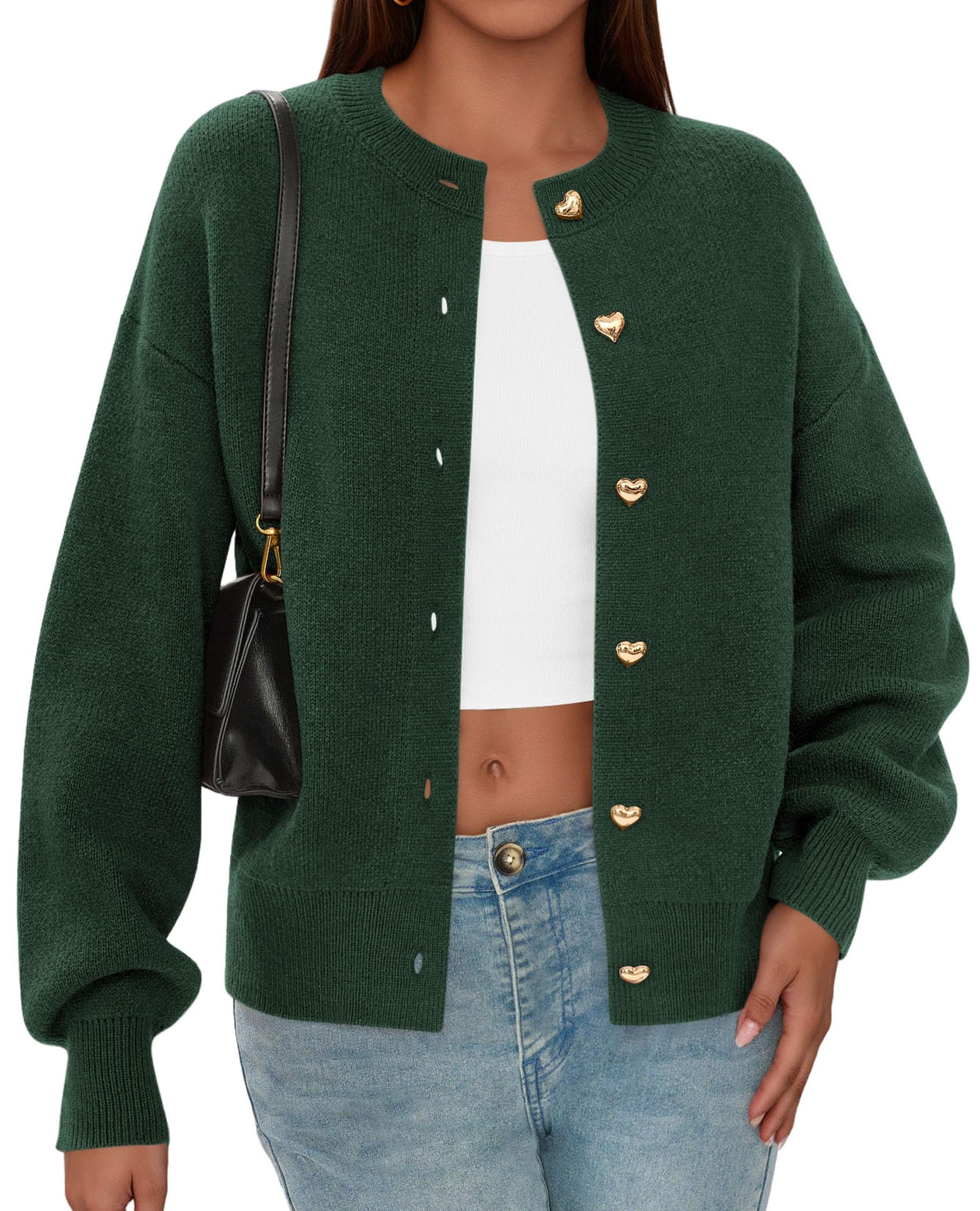 PRETTYGARDEN Cardigan for Women Fall Fashion Long Sleeve Trendy Button Down Work Office Sweaters Cute Winter Jacket