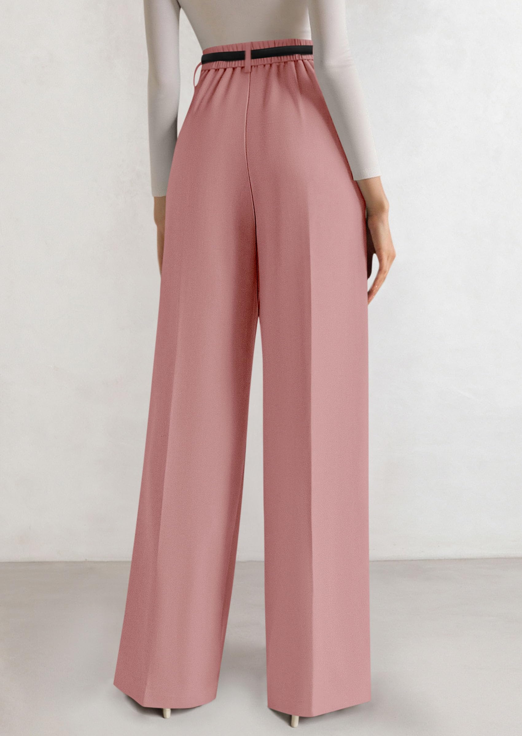 PRETTYGARDEN Womens Wide Leg Dress Pants Business Casual Flowy Work Palazzo Pants High Waisted Slacks Trousers