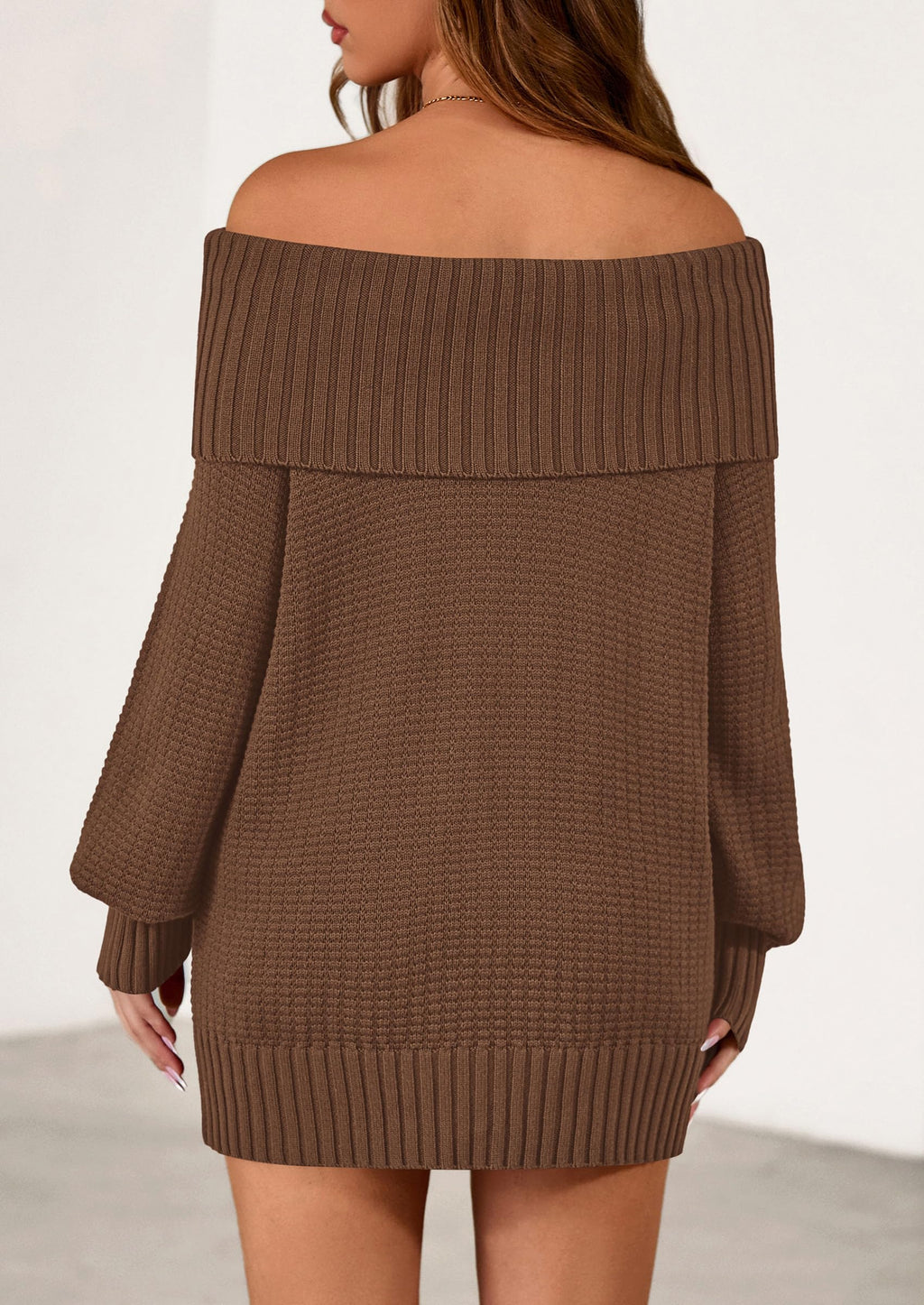 PRETTYGARDEN Womens Off The Shoulder Sweater Long Sleeve Tops Loose Knit Pullover Sweaters Fashion Fall Clothes