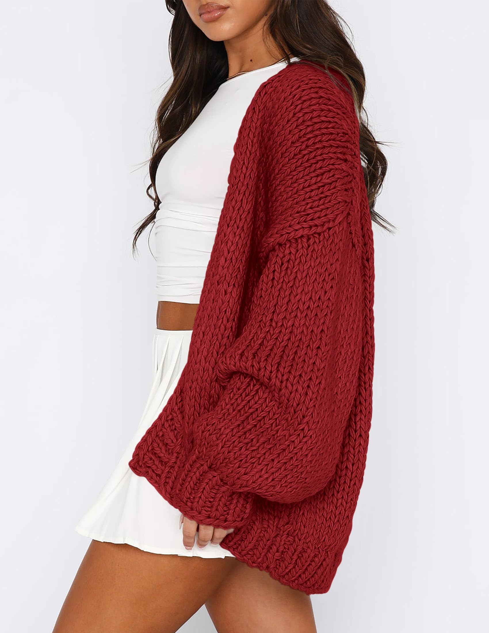 PRETTYGARDEN Cardigan Sweaters for Women Trendy Fall Fashion Long Sleeve Chunky Knit Cardigans Winter Clothing Outfits