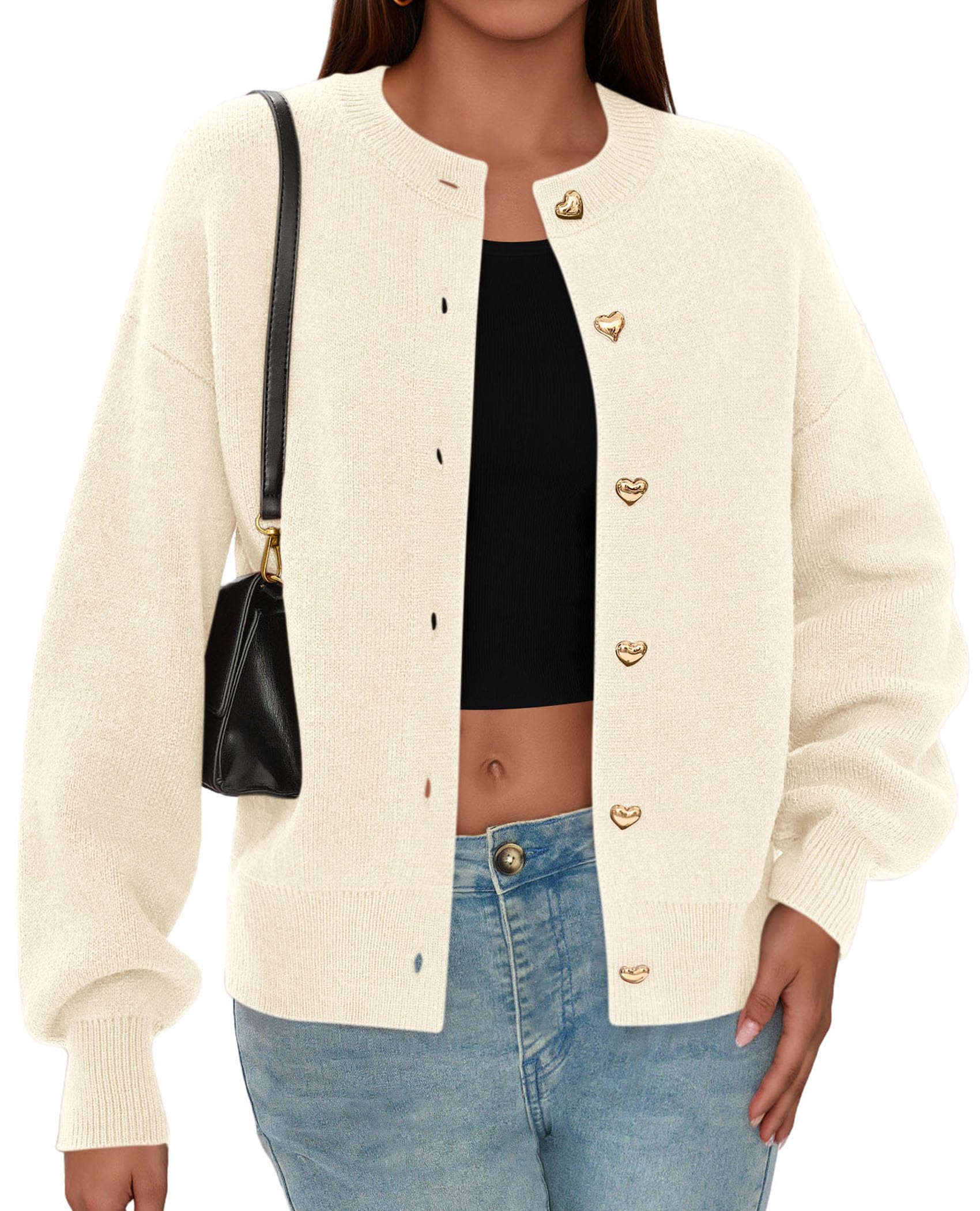 PRETTYGARDEN Cardigan for Women Fall Fashion Long Sleeve Trendy Button Down Work Office Sweaters Cute Winter Jacket
