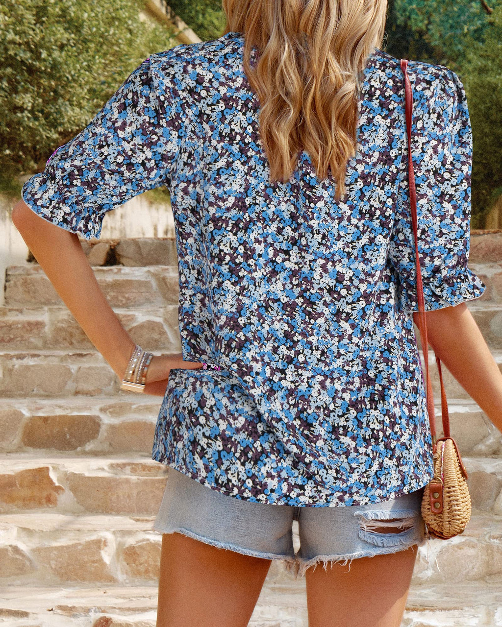 FreshPretty Women's Dressy Casual Blouses Business Work Tops Lace Trim Short Sleeve Office Shirts Summer Spring Outfits