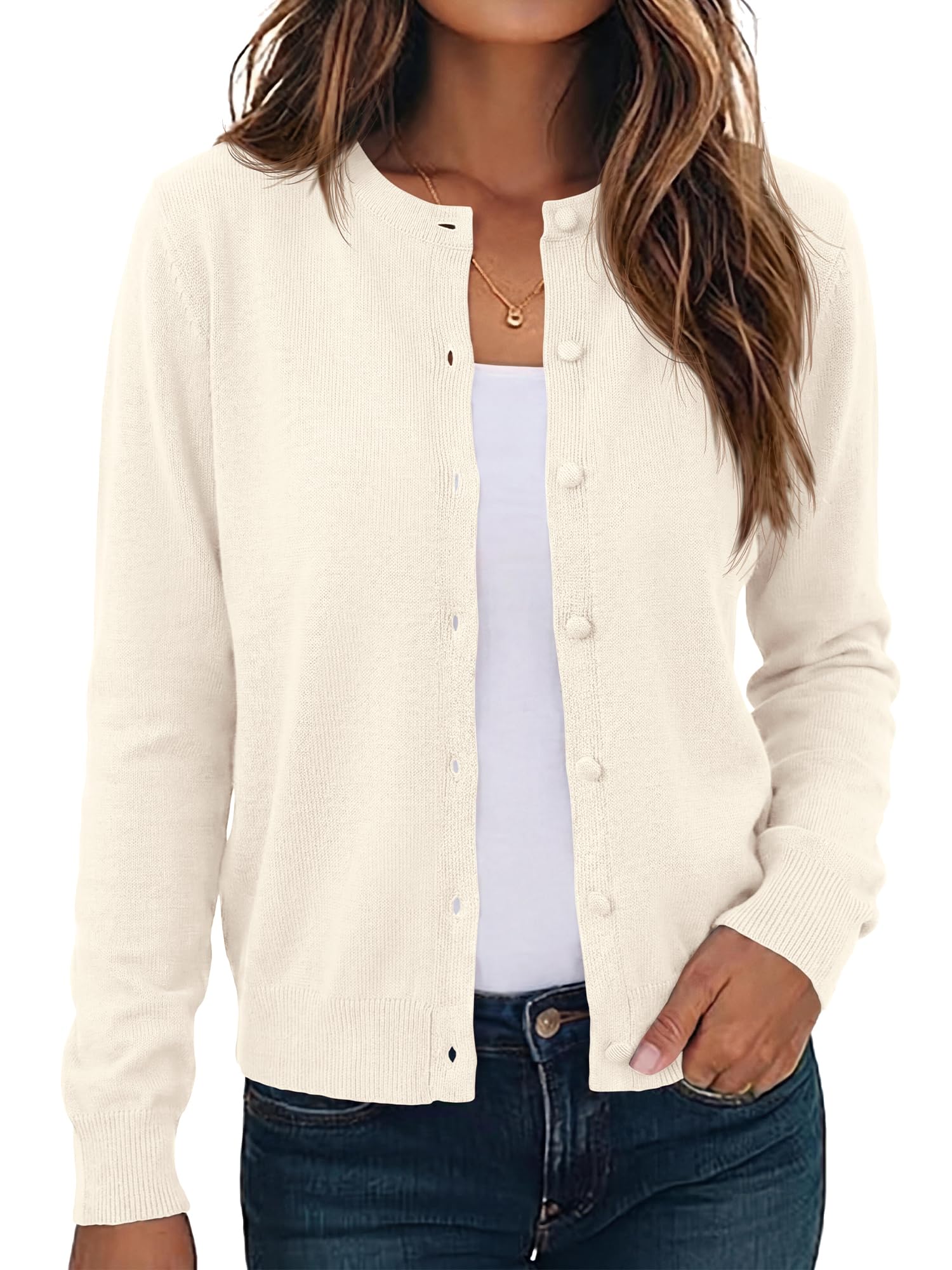 BTFBM Cardigan Sweaters for Women Lightweight Sweater Button Down Casual Knit Shrugs Tops Spring Fashion Clothing