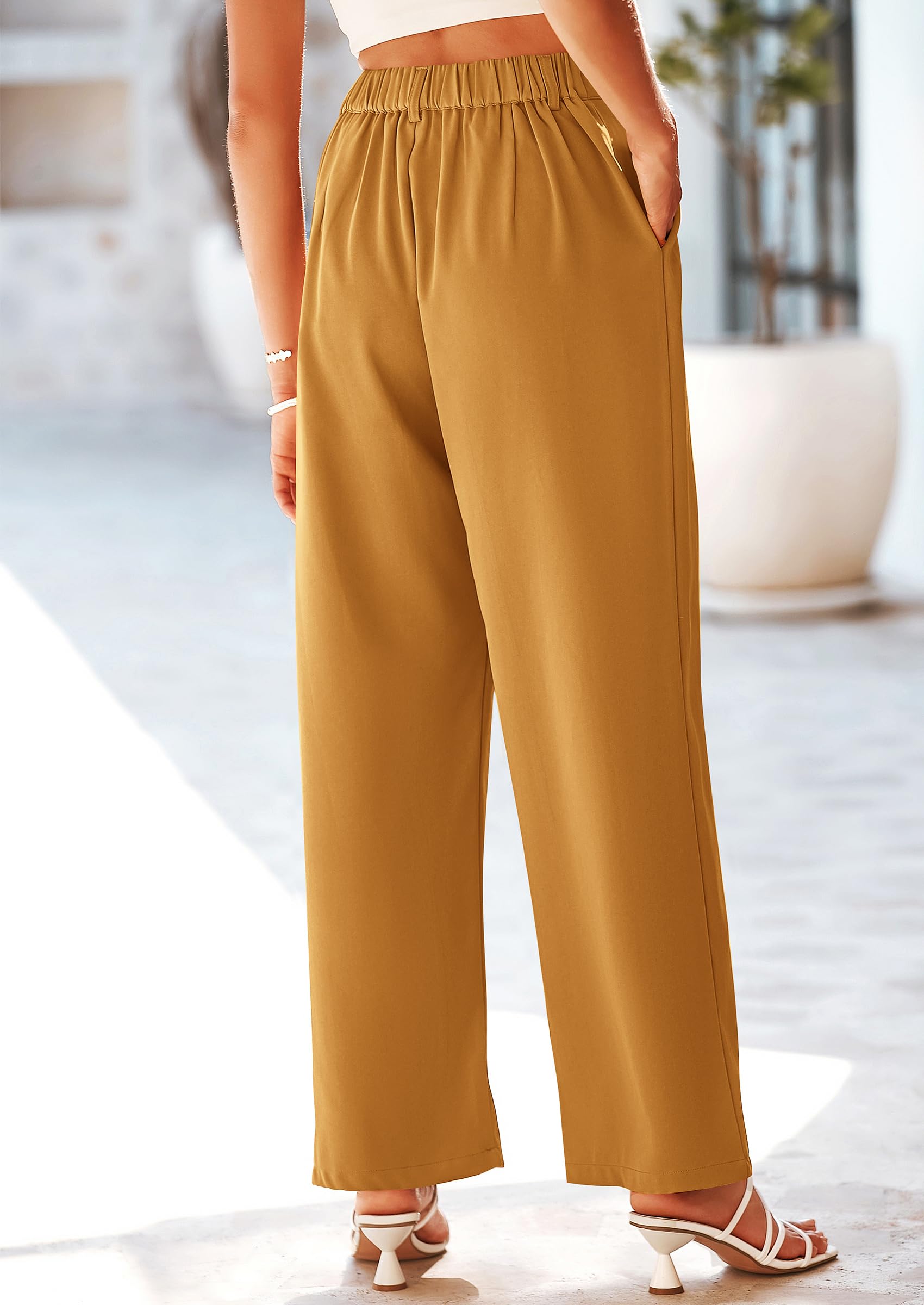 PRETTYGARDEN Wide Leg Pants for Women Trendy Fall High Waisted Business Casual Outfits Work Pant Trousers