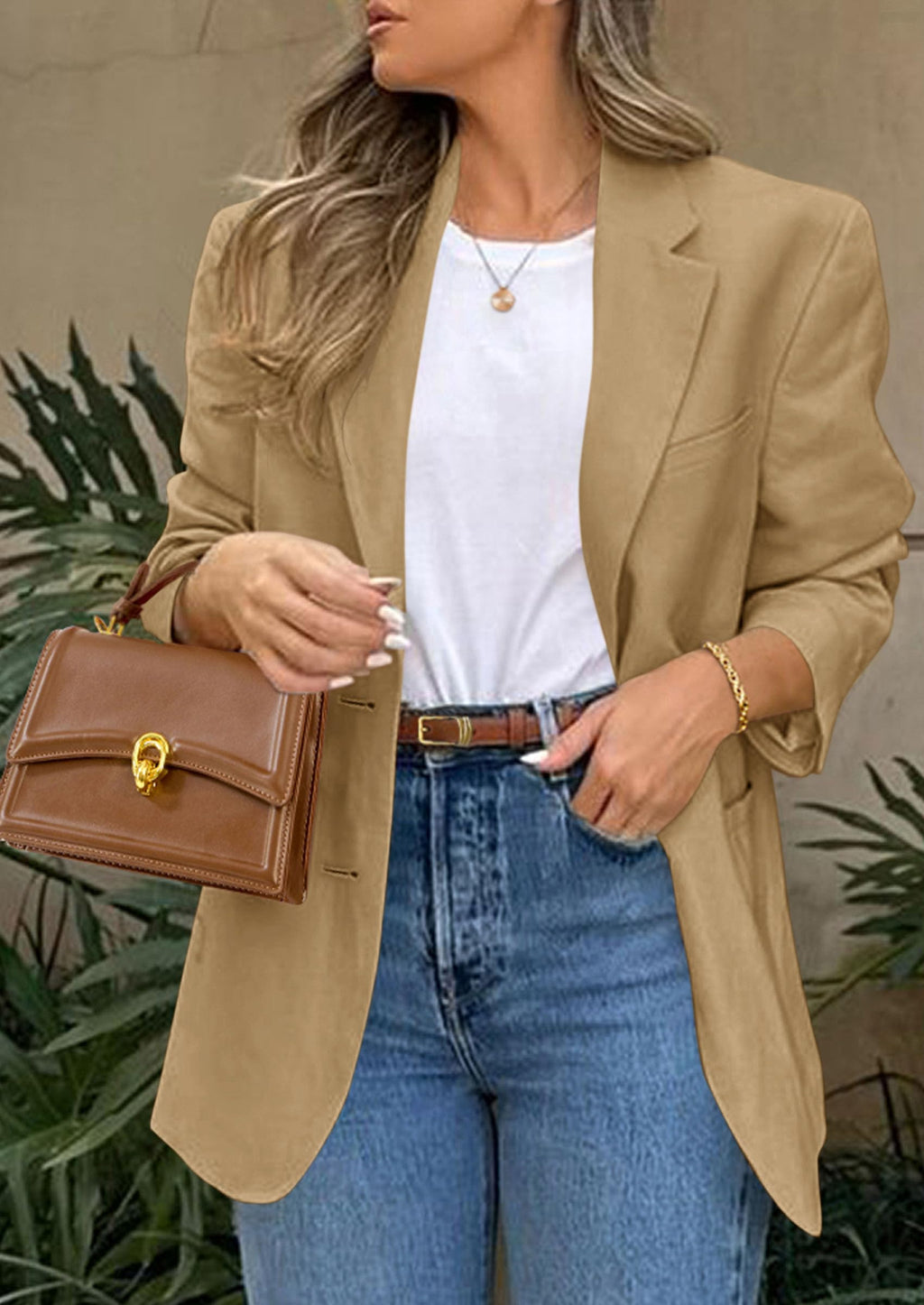 PRETTYGARDEN Blazers for Women Business Casual Long Sleeve Lapel Open Front Suit Jacket Work Blazer with Pockets