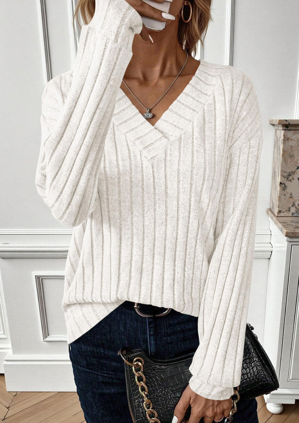 PRETTYGARDEN Women's Long Sleeve Henley Shirts Fall Casual Ribbed Tunic Tops Lightweight Sweaters Fashion Clothing