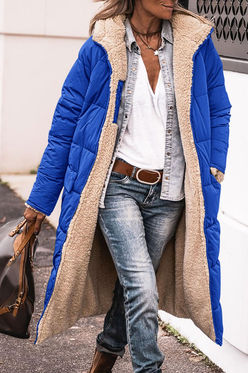 PRETTYGARDEN Women's Winter Fashion Clothes Oversized Shearling Fleece Long Coats Jackets