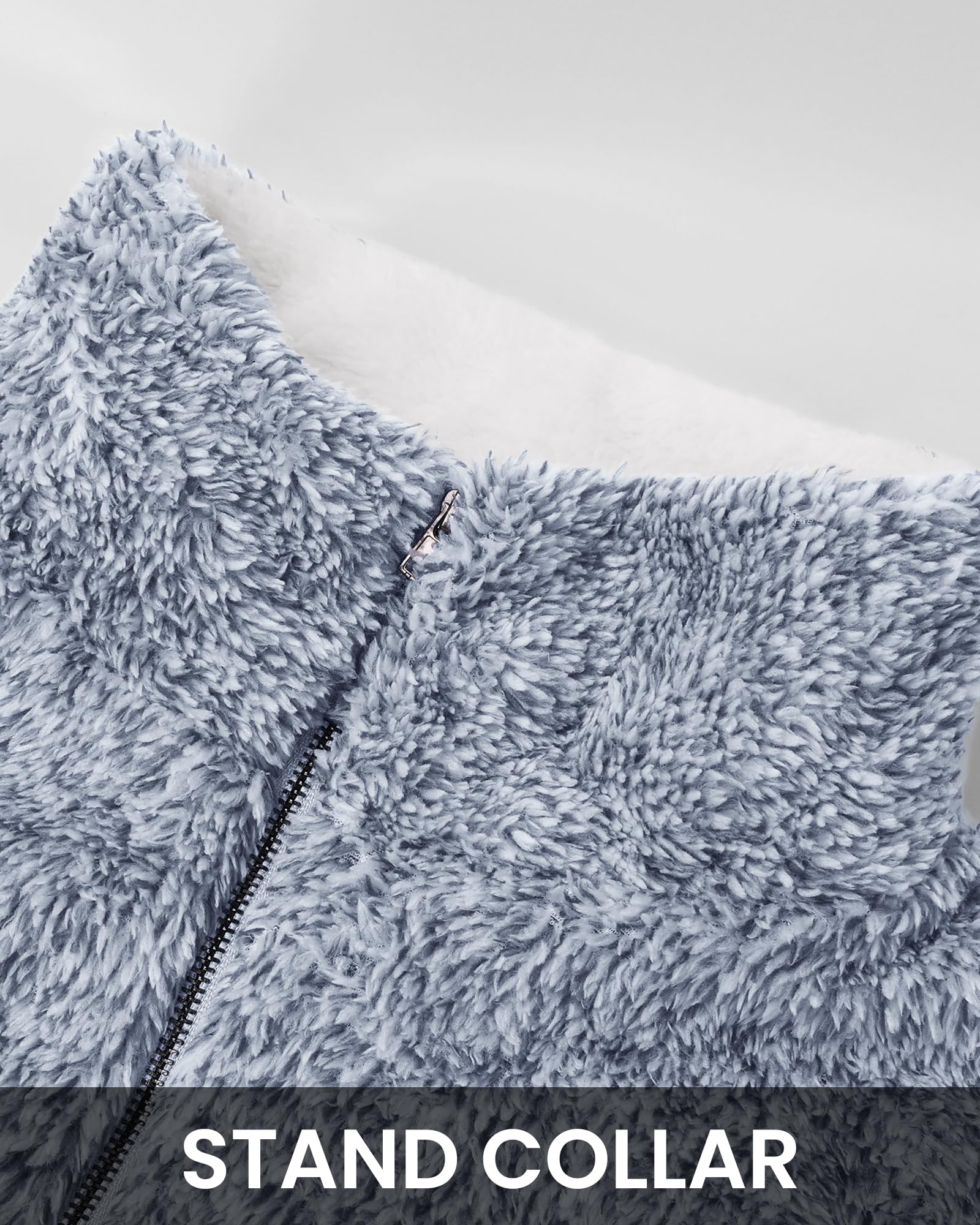 BTFBM Womens Sweatshirt Sherpa Quarter Zip Pullover Fall Winter Long Sleeve Fleece Sweaters Hoodies Sweatshirts Clothes