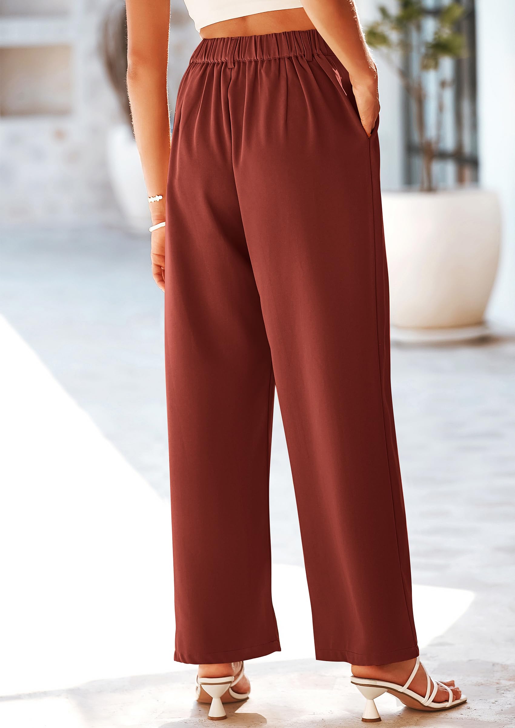PRETTYGARDEN Wide Leg Pants for Women Trendy Fall High Waisted Business Casual Outfits Work Pant Trousers
