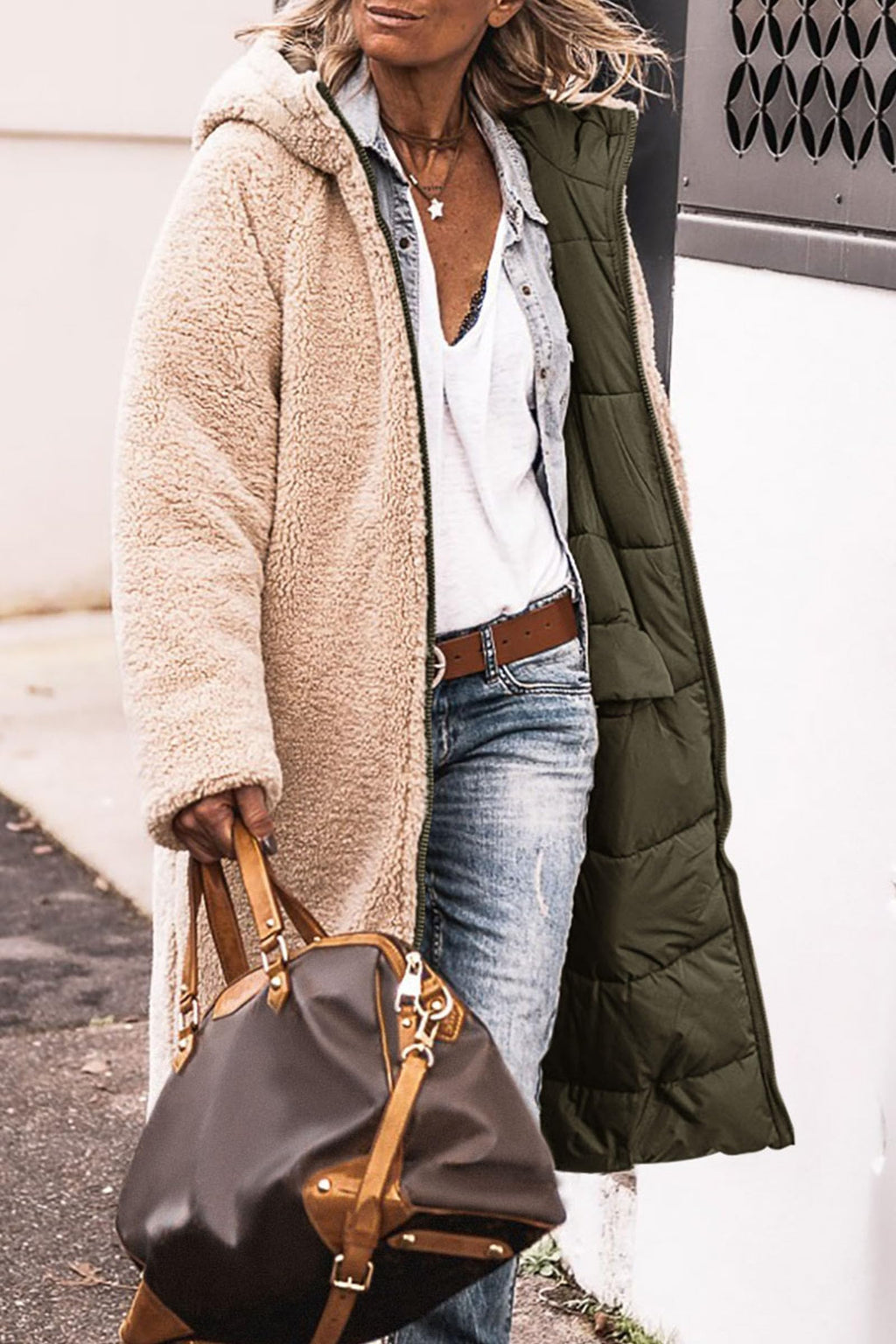 PRETTYGARDEN Women's Winter Fashion Clothes Oversized Shearling Fleece Long Coats Jackets