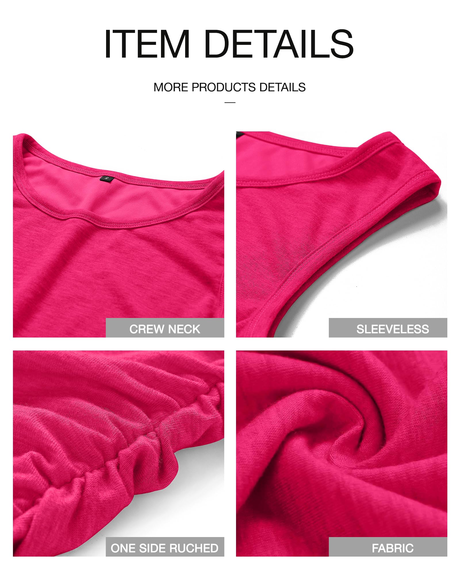 FreshPretty Women Summer Dresses Sleeveless Tank Ruched Bodycon Sundresses for Women Party Beach Mini Casual Spring Dress