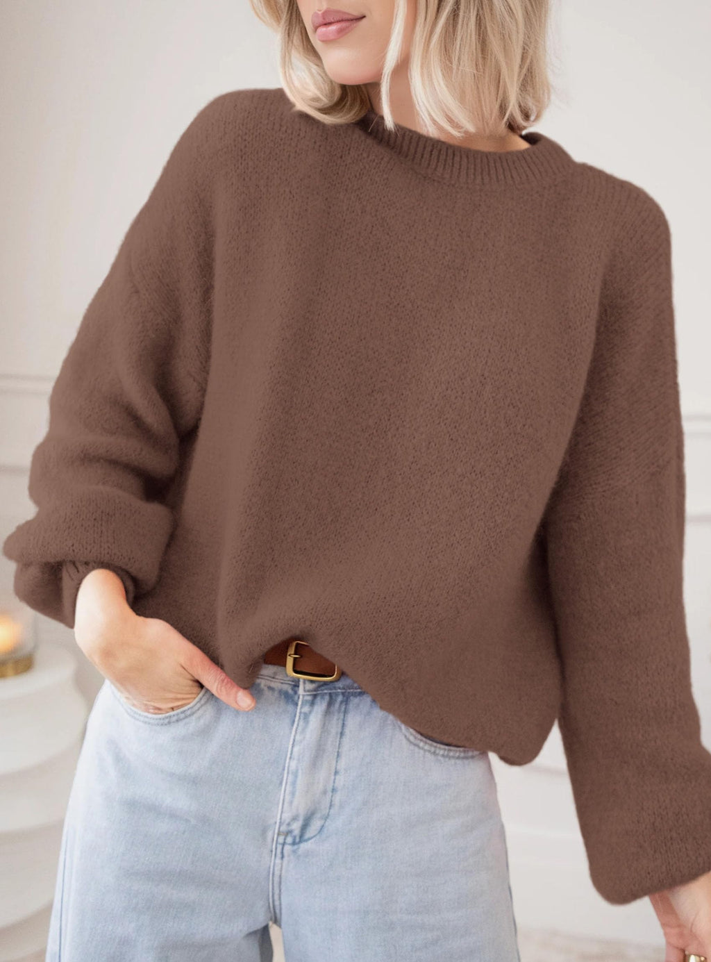 PRETTYGARDEN Women's Fall Oversized Sweaters Dressy Casual Long Sleeve Chunky Knit Winter Pullover Tops 2026 Holiday Outfits