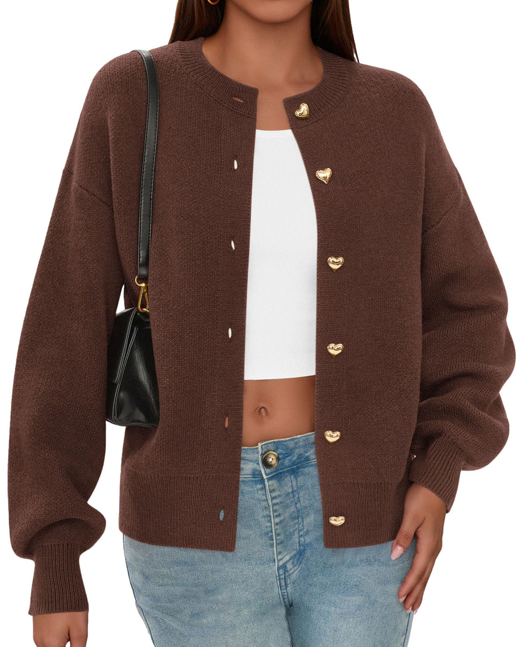 PRETTYGARDEN Cardigan for Women Fall Fashion Long Sleeve Trendy Button Down Work Office Sweaters Cute Winter Jacket