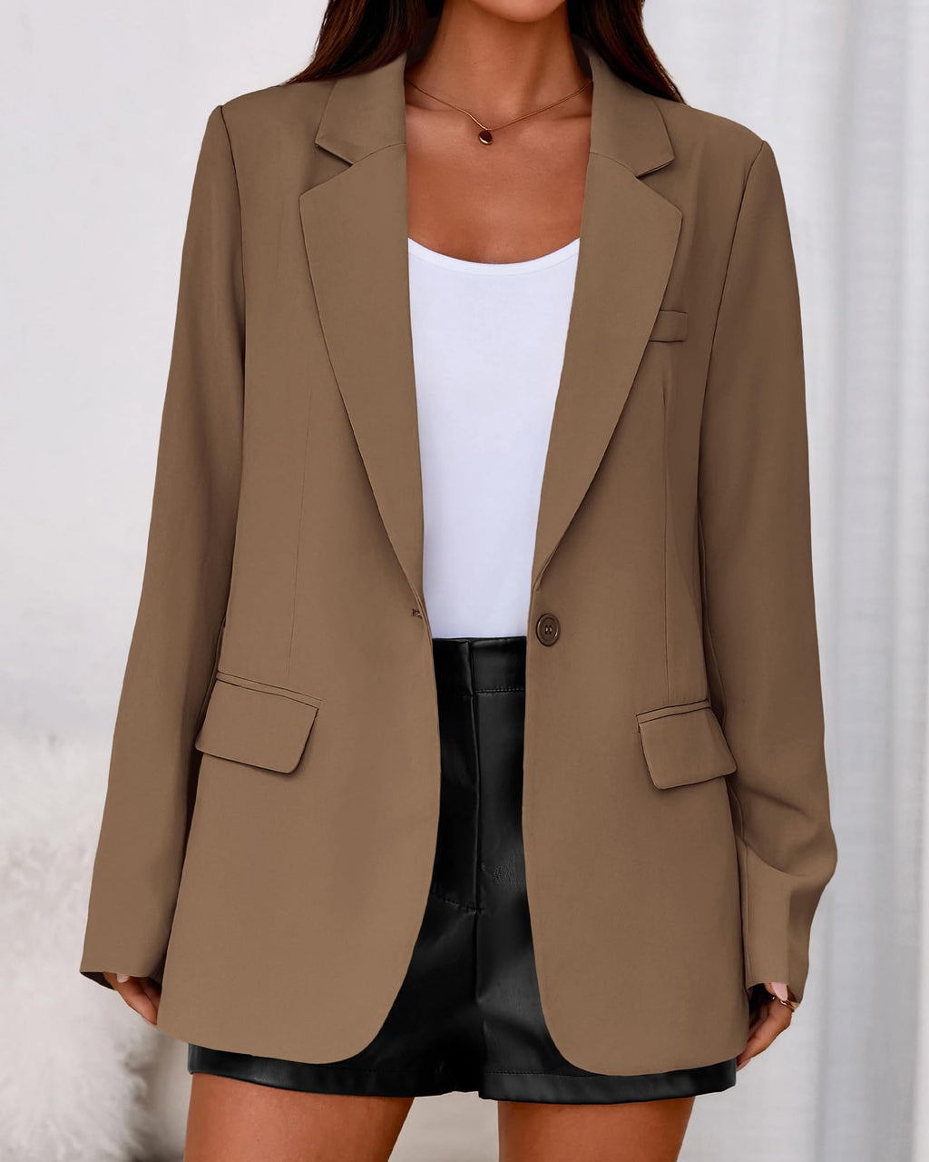 BTFBM Blazers for Women Spring Business Casual Clothes Open Front Oversized Winter Coats Work Office Suit Jackets