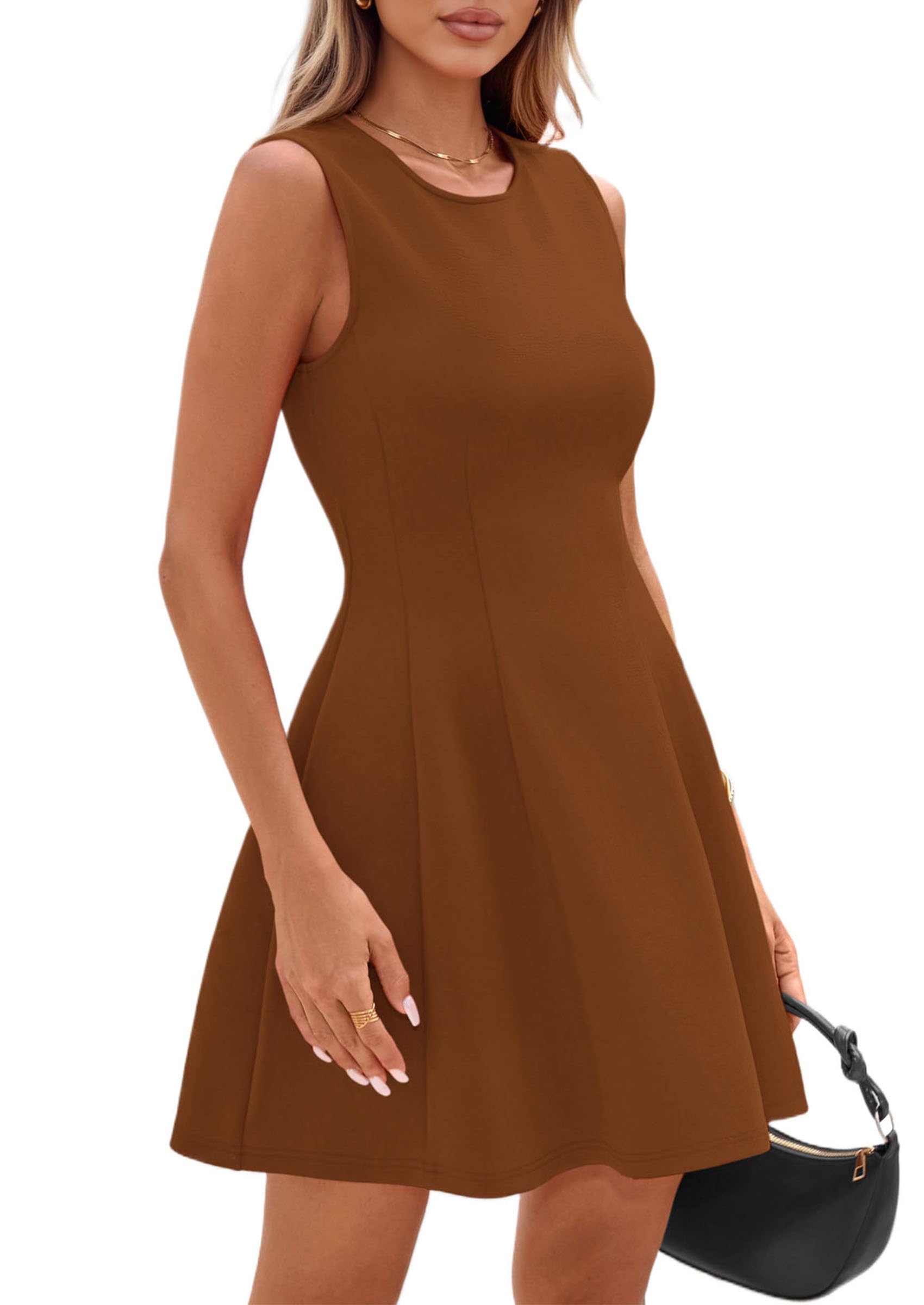 PRETTYGARDEN Summer Dresses for Women Elegant Classy Spring A Line Business Casual Work Graduation Cocktail Short Dress