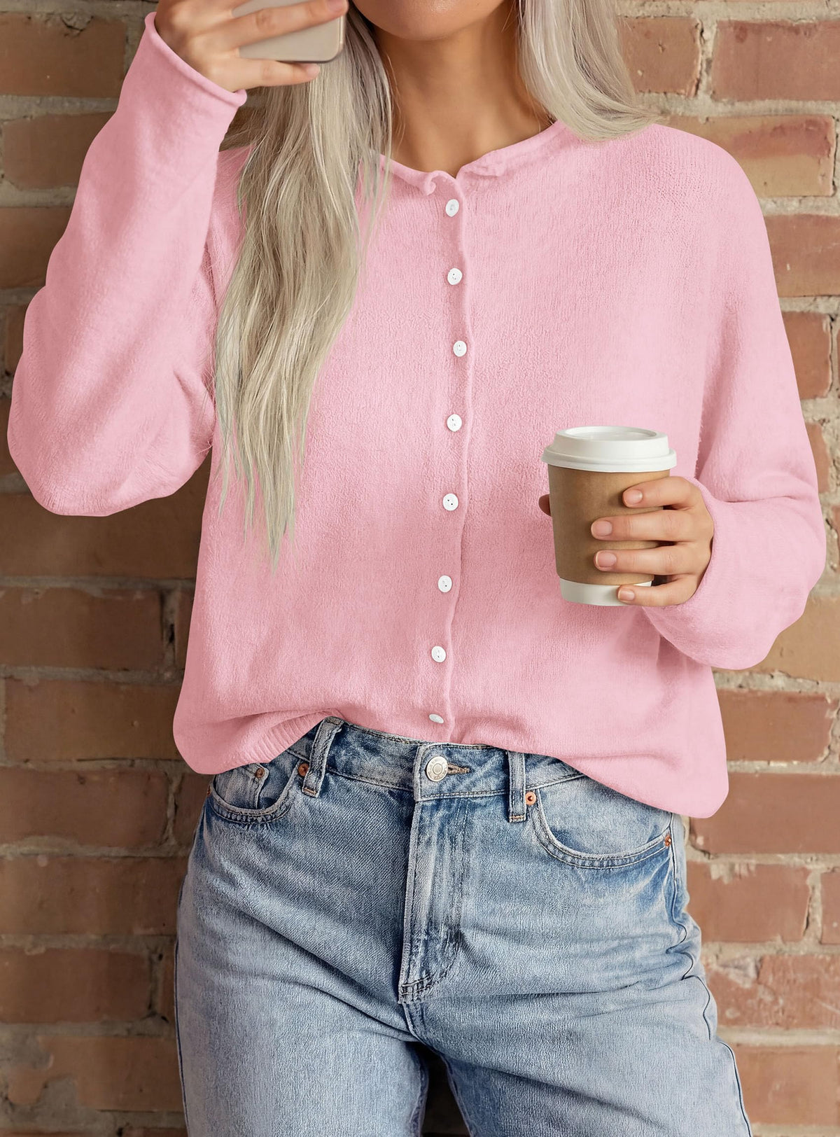 PRETTYGARDEN Button Up Cardigan for Women Knit Oversized Fall Sweaters