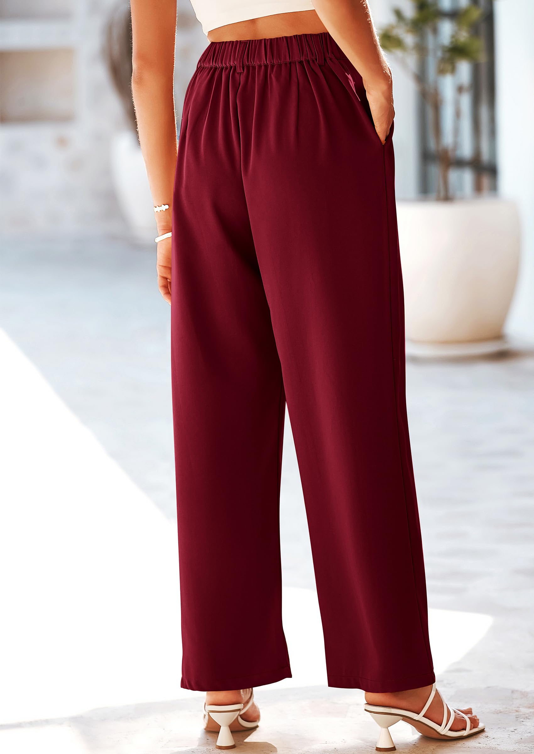 PRETTYGARDEN Wide Leg Pants for Women Trendy Fall High Waisted Business Casual Outfits Work Pant Trousers