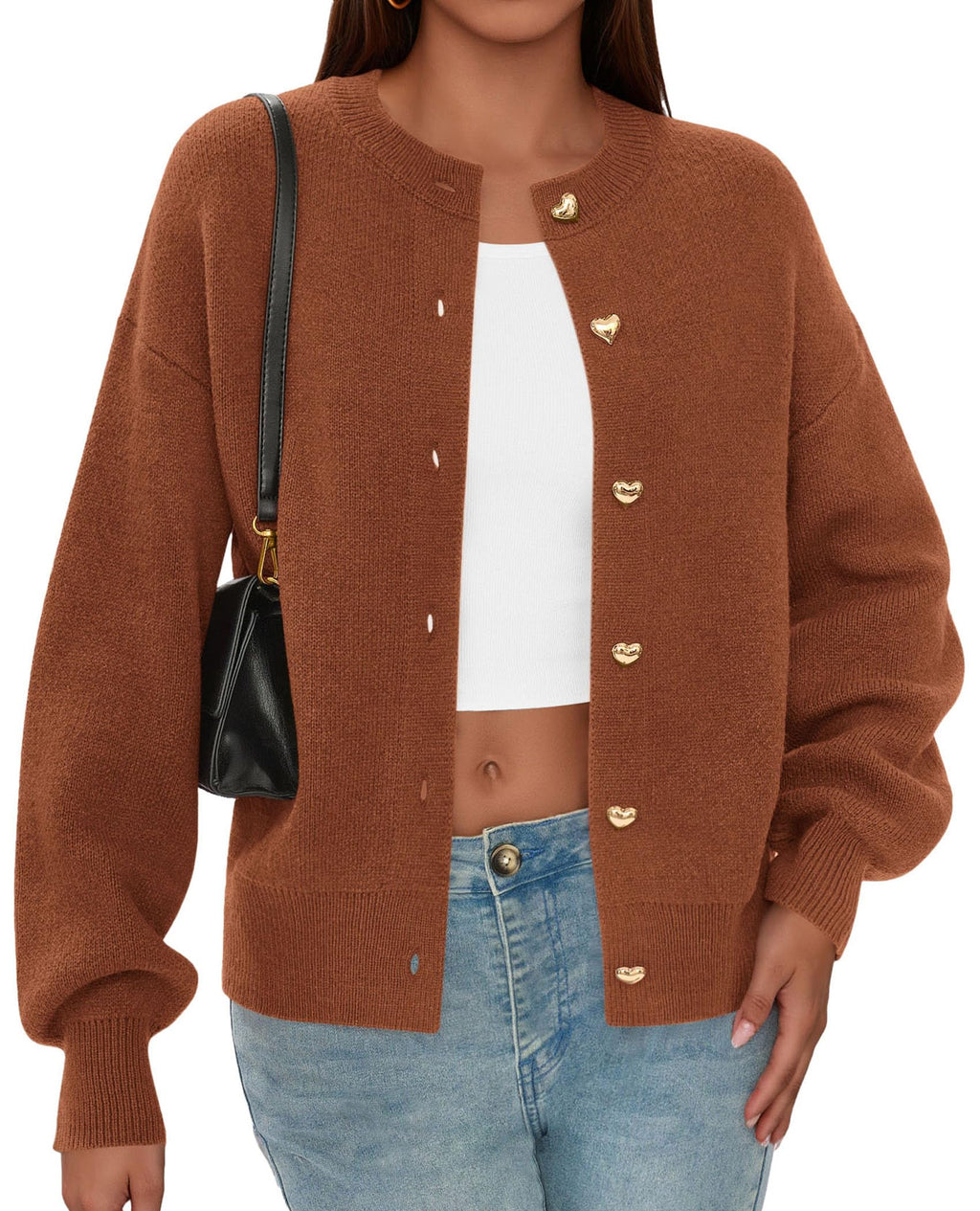 PRETTYGARDEN Cardigan for Women Fall Fashion Long Sleeve Trendy Button Down Work Office Sweaters Cute Winter Jacket
