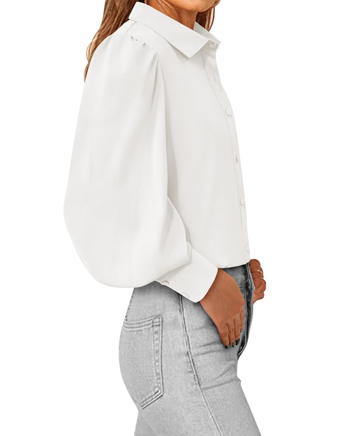 BTFBM Women Fashion Button Down Shirts V Neck Boho Printed Long Sleeve Blouses Dressy Casual Spring Fall Tops