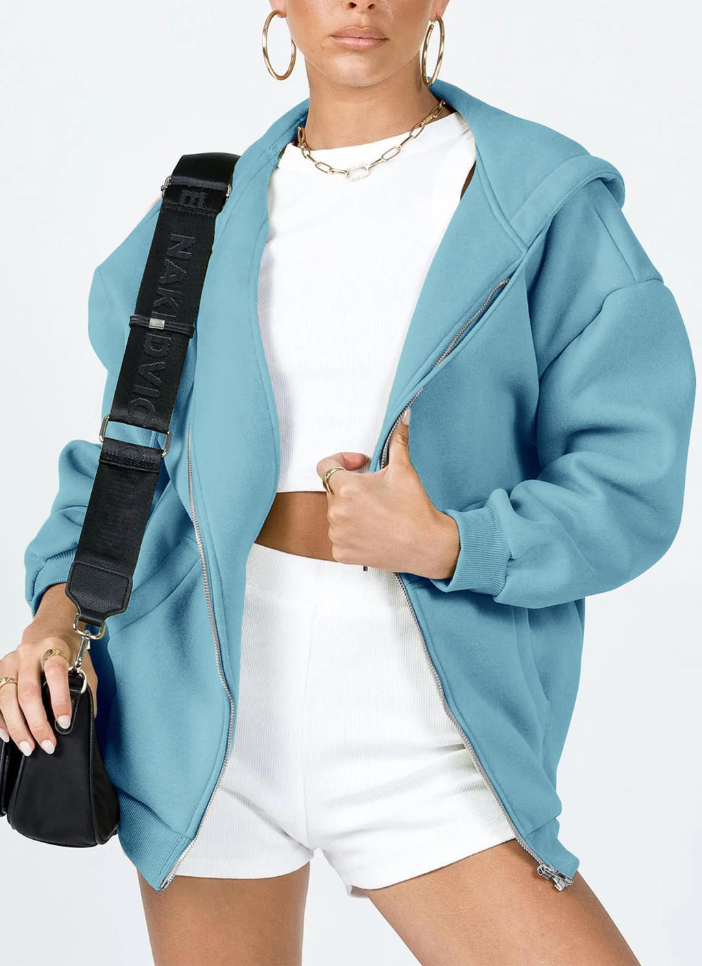 PRETTYGARDEN Women's Zip Up Y2K Hoodies Casual Long Sleeve Sweatshirts Fall Spring Track Jackets with Pockets