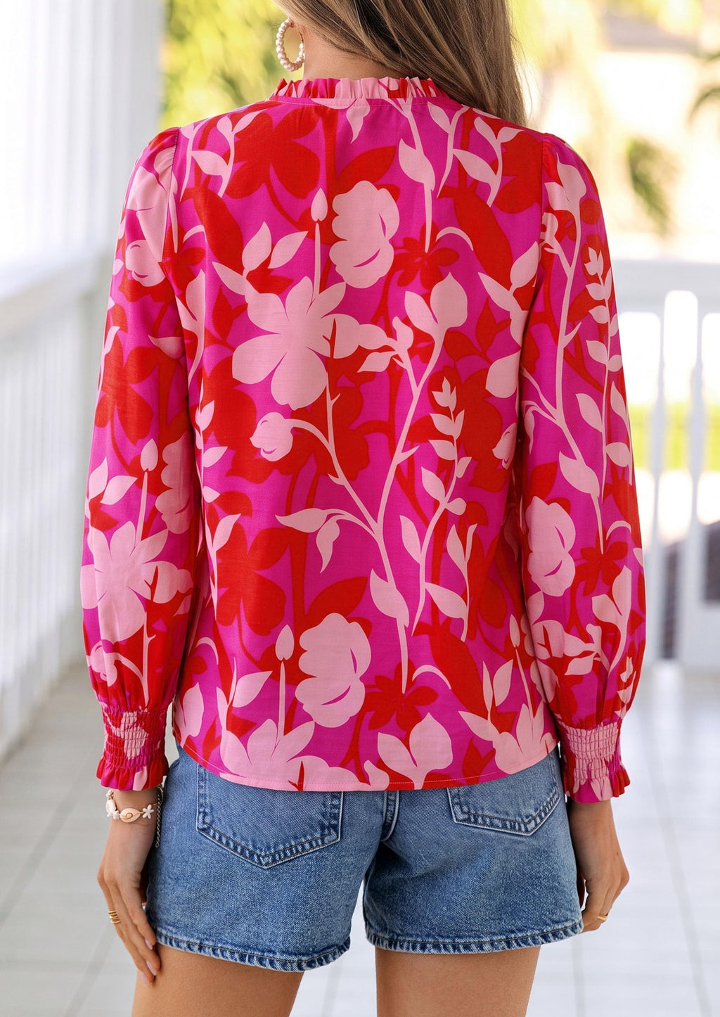 PRETTYGARDEN Women's Boho Floral Blouses Dressy Casual