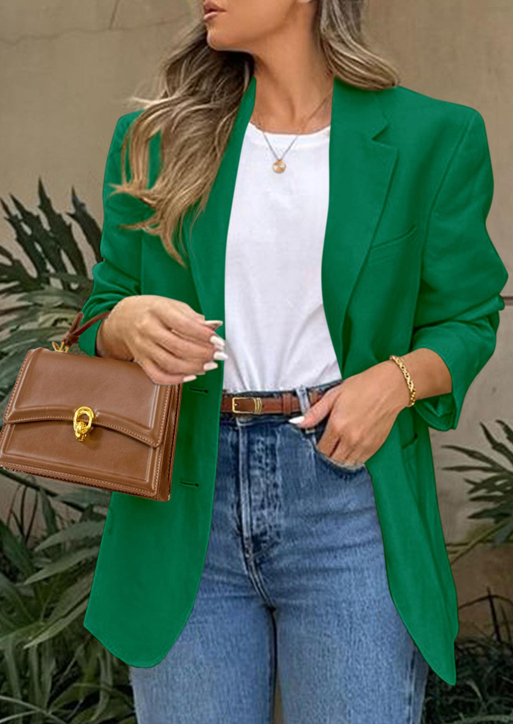 PRETTYGARDEN Blazers for Women Business Casual Long Sleeve Lapel Open Front Suit Jacket Work Blazer with Pockets