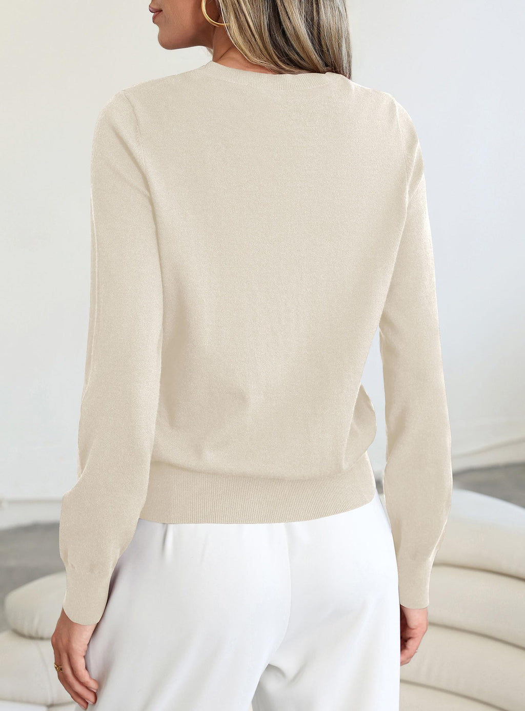 PRETTYGARDEN Womens Fall Basic Long Sleeve Sweater,Soft Knit Fabric, Classic Crew Neck Sweaters, Loose Fit Sweater, Casual Going Out Outfits, Winter Trendy Clothes