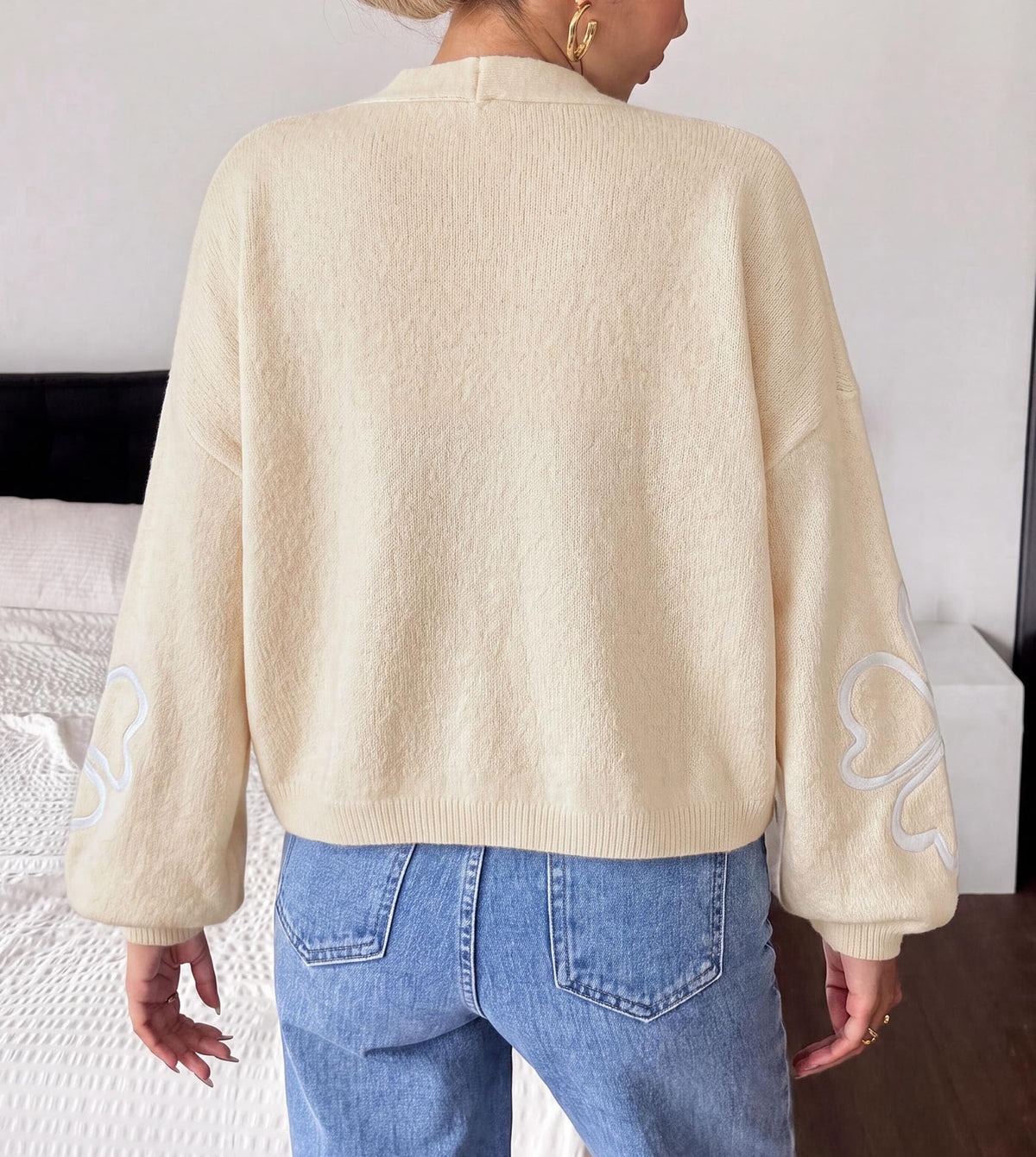 PRETTYGARDEN Women's Floral Oversized Cardigan Sweaters Trendy Fall Outfits Long Sleeve Sweater Jacket, Open Front Coat, Cozy Soft Chunky Knit, Casual Outerwear,Winter Fashion Clothing